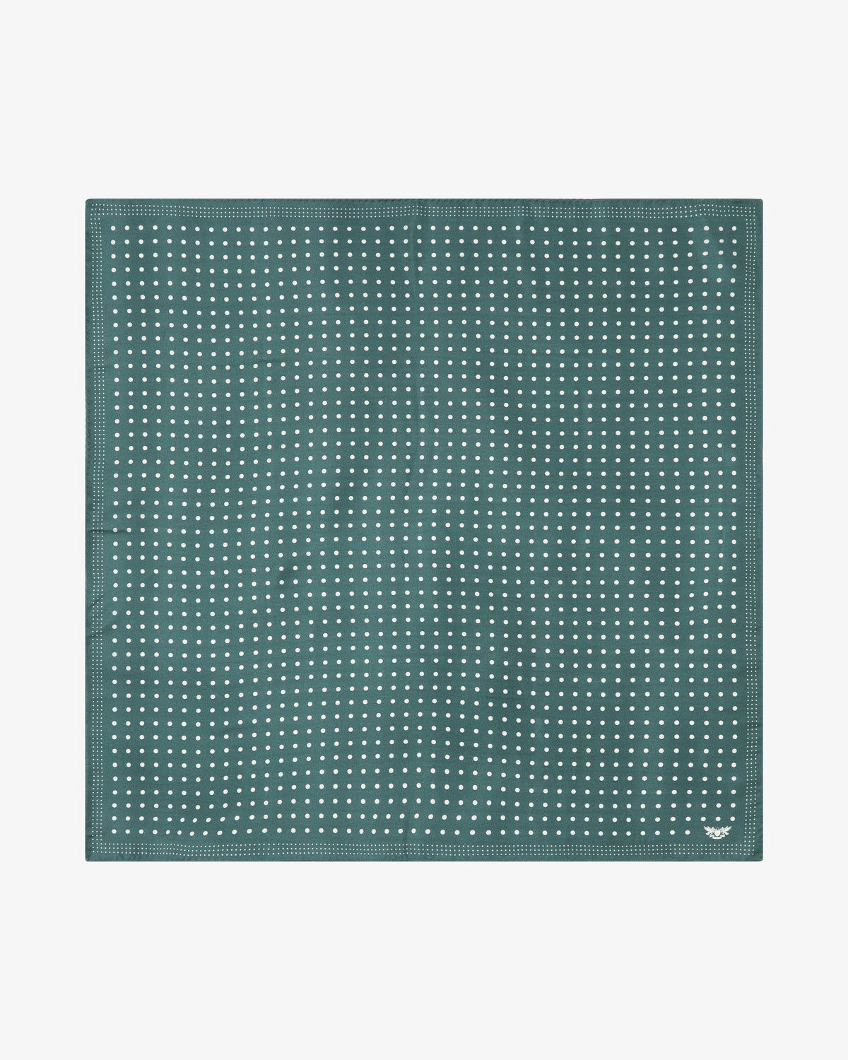 Seidenhalstuch - Polka Dots | Blaugrün