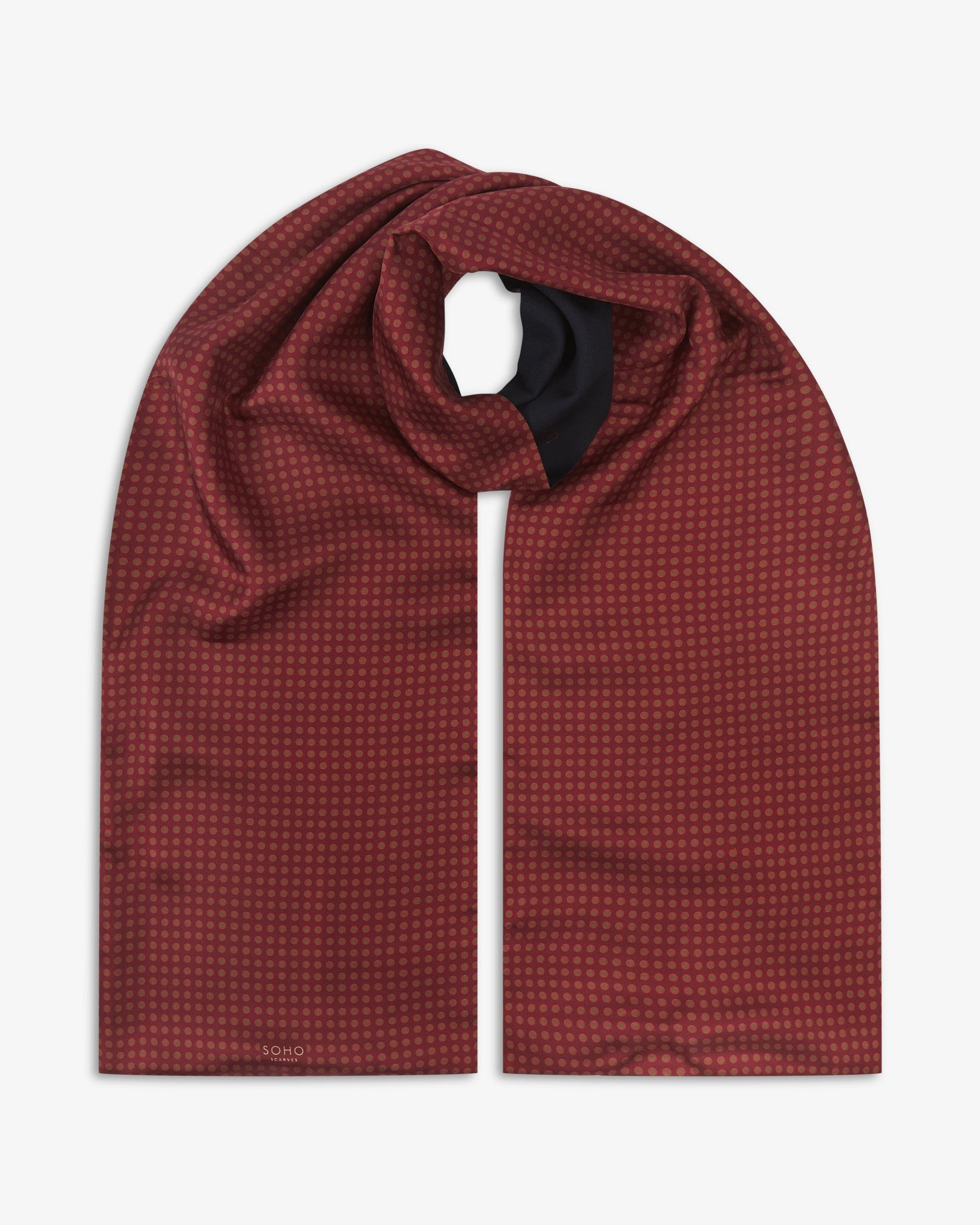 Men's Wool-Backed Silk Dress Scarf - Skytree | Good Fortune