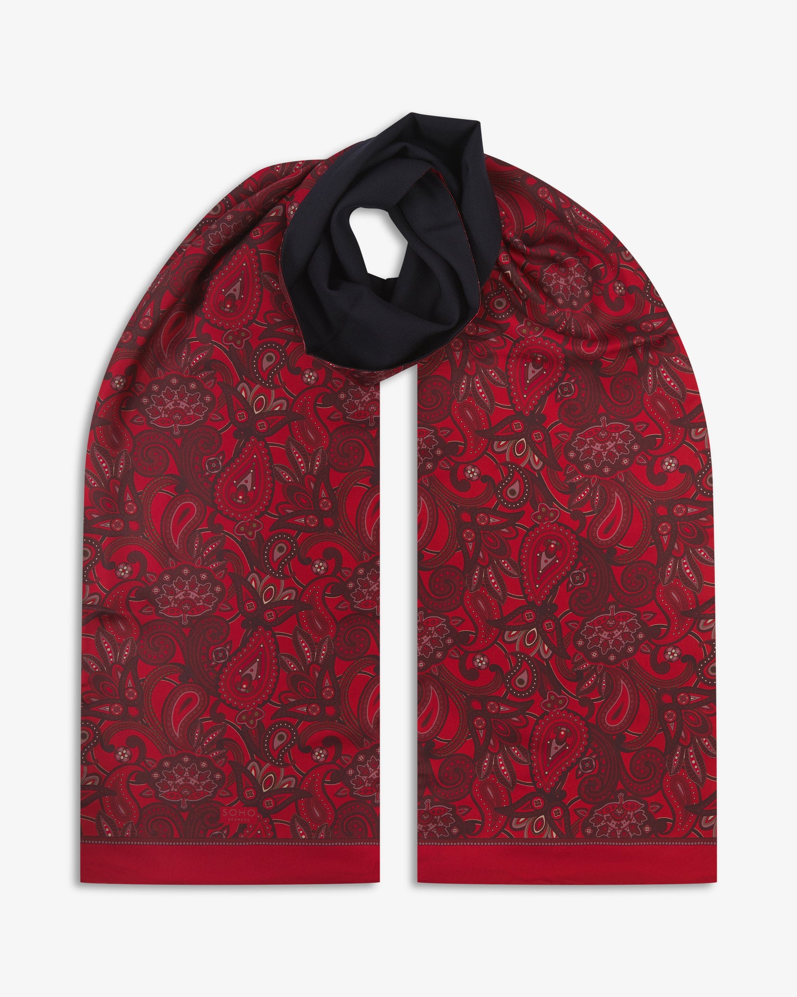 Men's Wool-Backed Silk Dress Scarf - Windermere | Good Fortune
