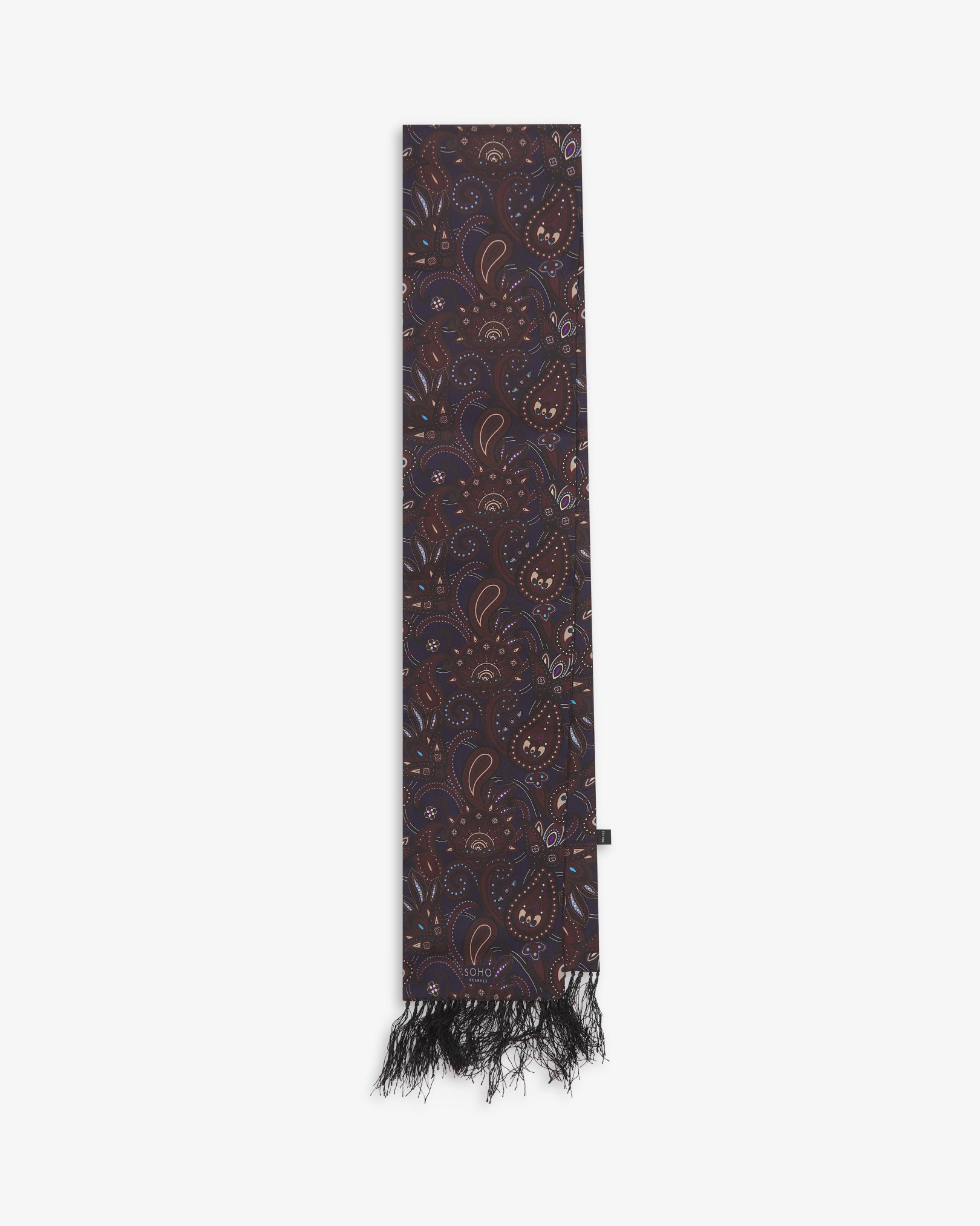 Men's Silk Aviator Scarf - Windermere | Mahogany Daze
