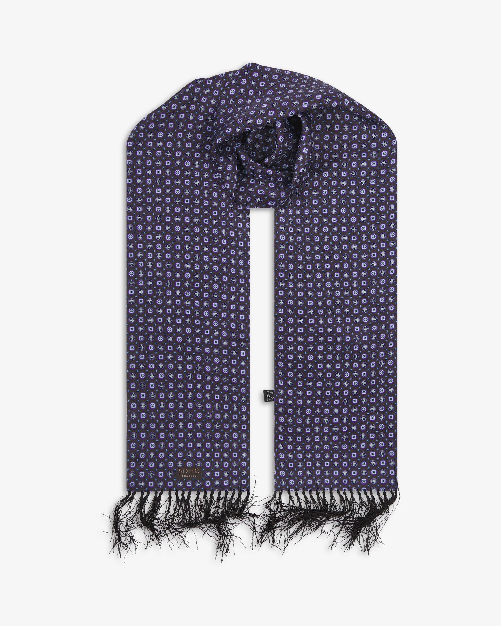 Men's Silk Aviator Scarf - Toshima | Mahogany Daze