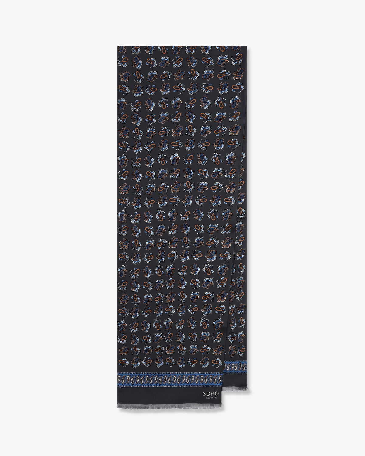 UK Silk Scarf - Hookstone | Charcoal