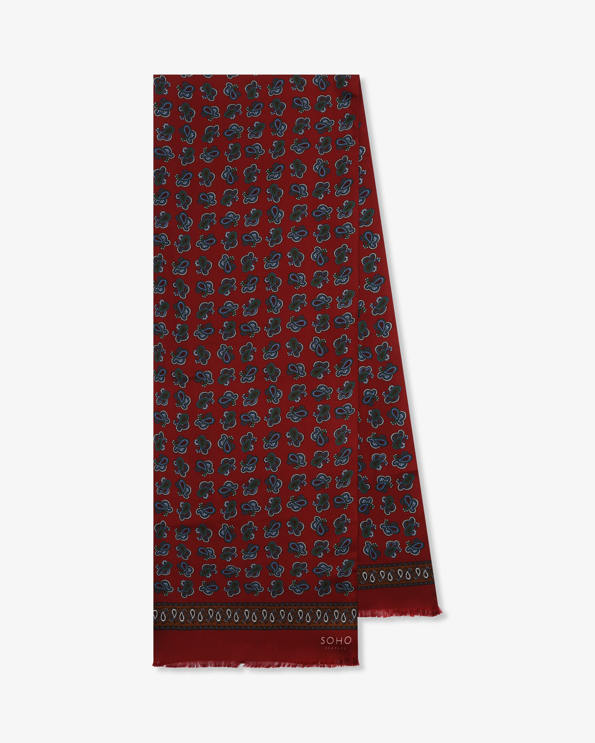 UK Silk Scarf - Hookstone | Red