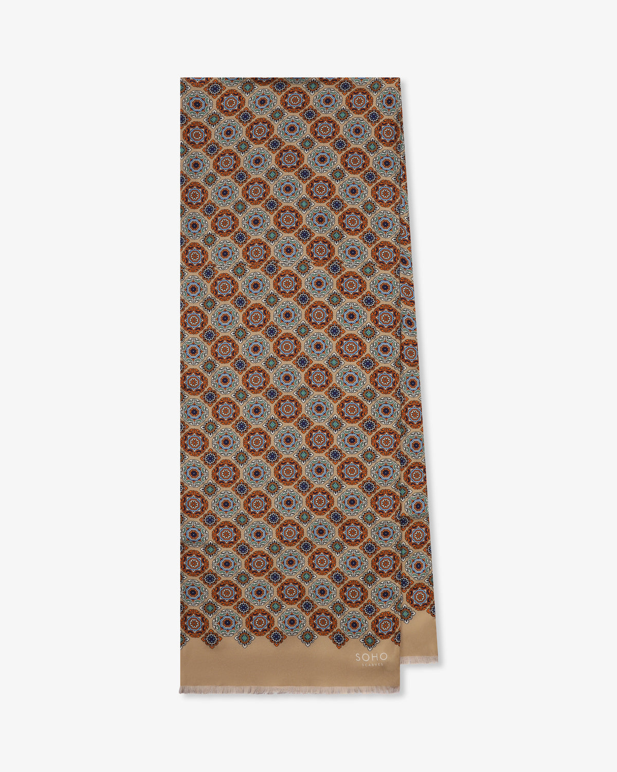 UK Silk Scarf - Fitzrovia | Hazelnut
