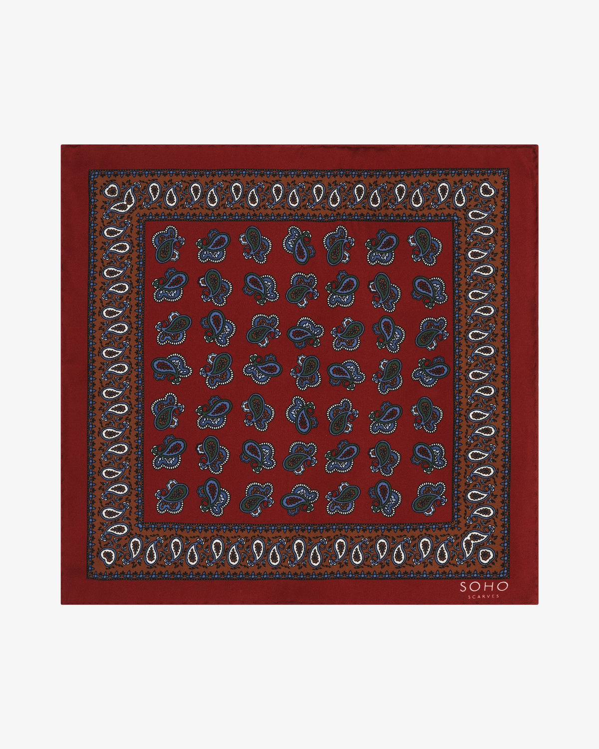 UK Silk Pocket Square - Hookstone | Red