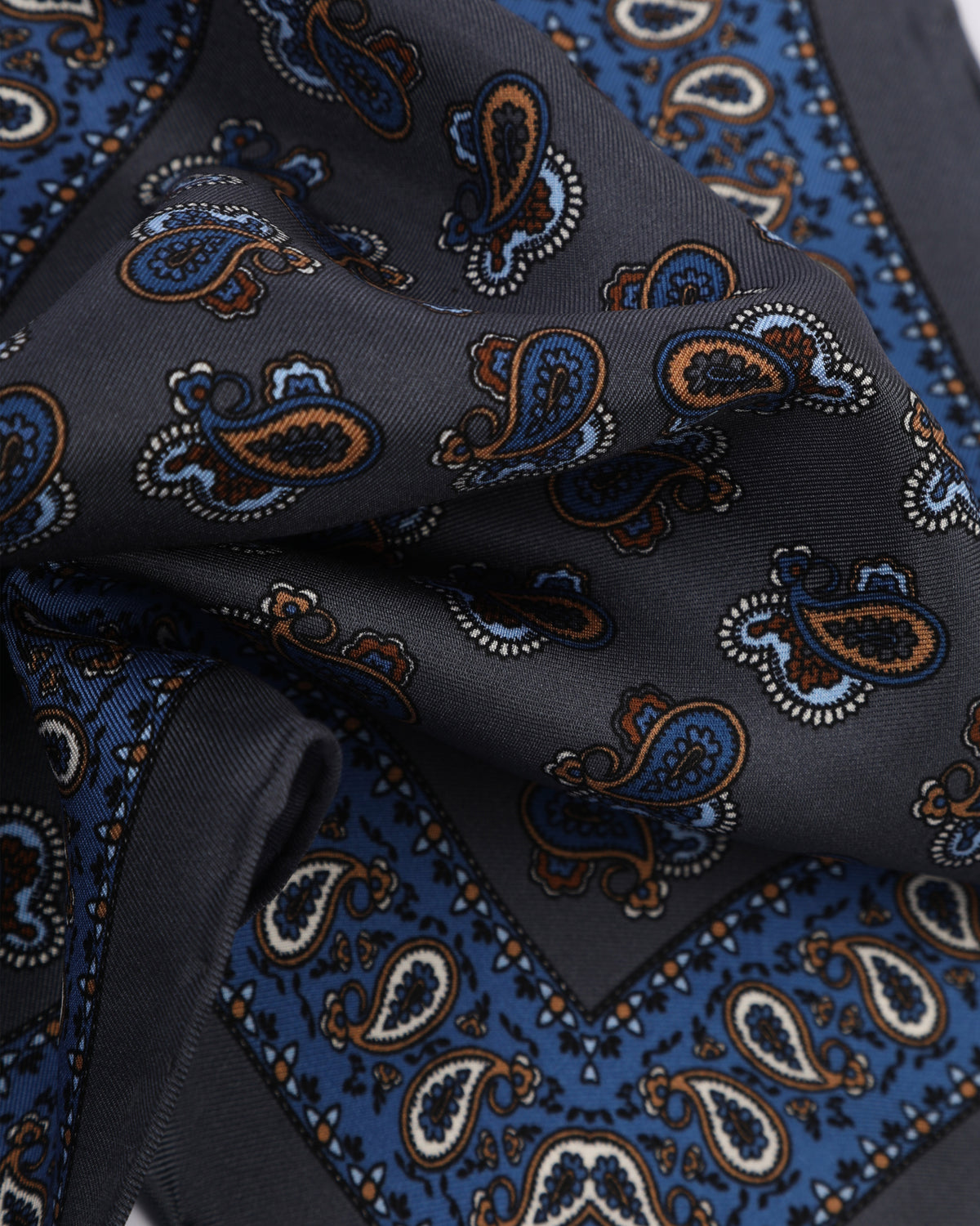 UK Silk Pocket Square - Hookstone | Charcoal