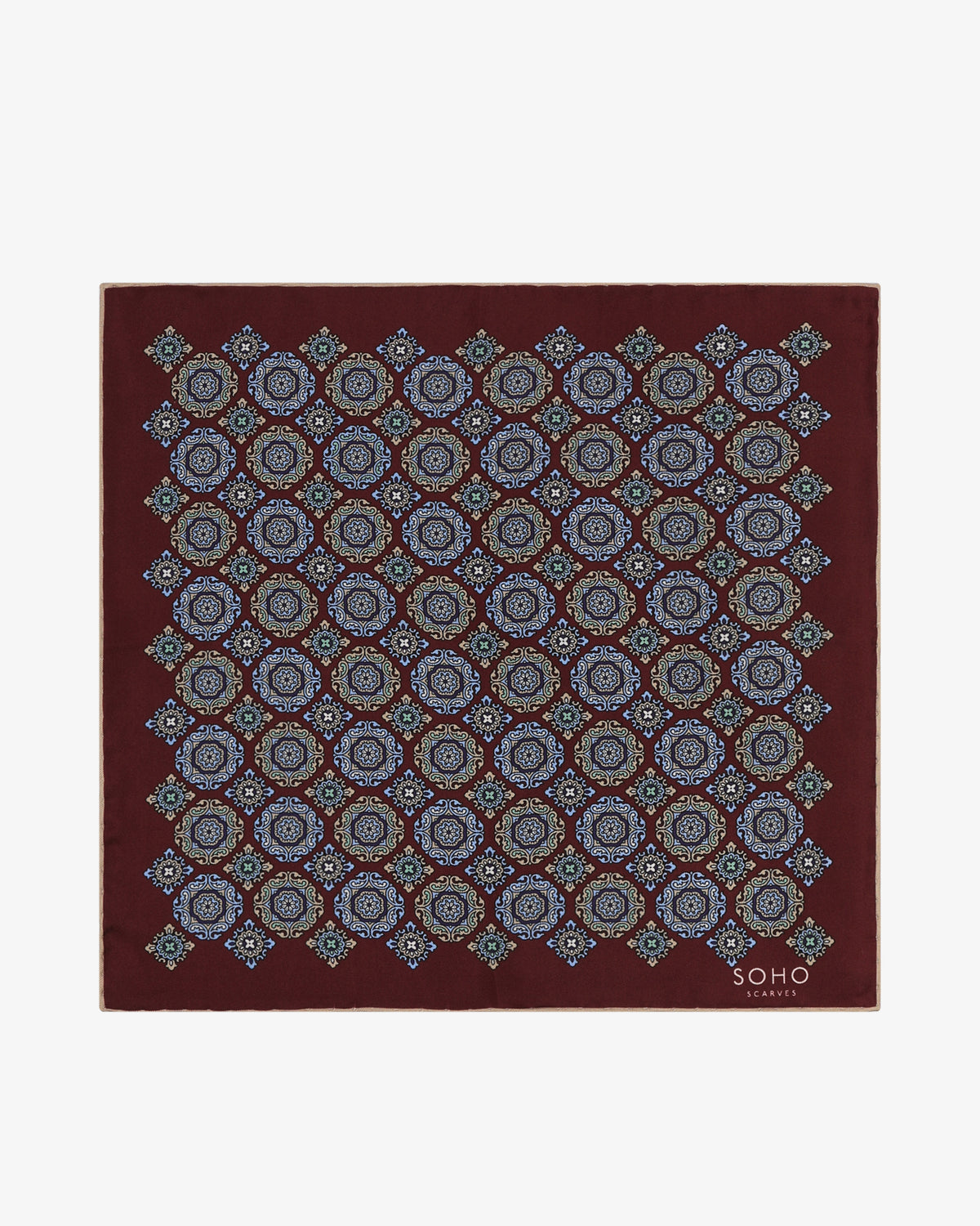 UK Silk Pocket Square - Fitzrovia | Burgundy