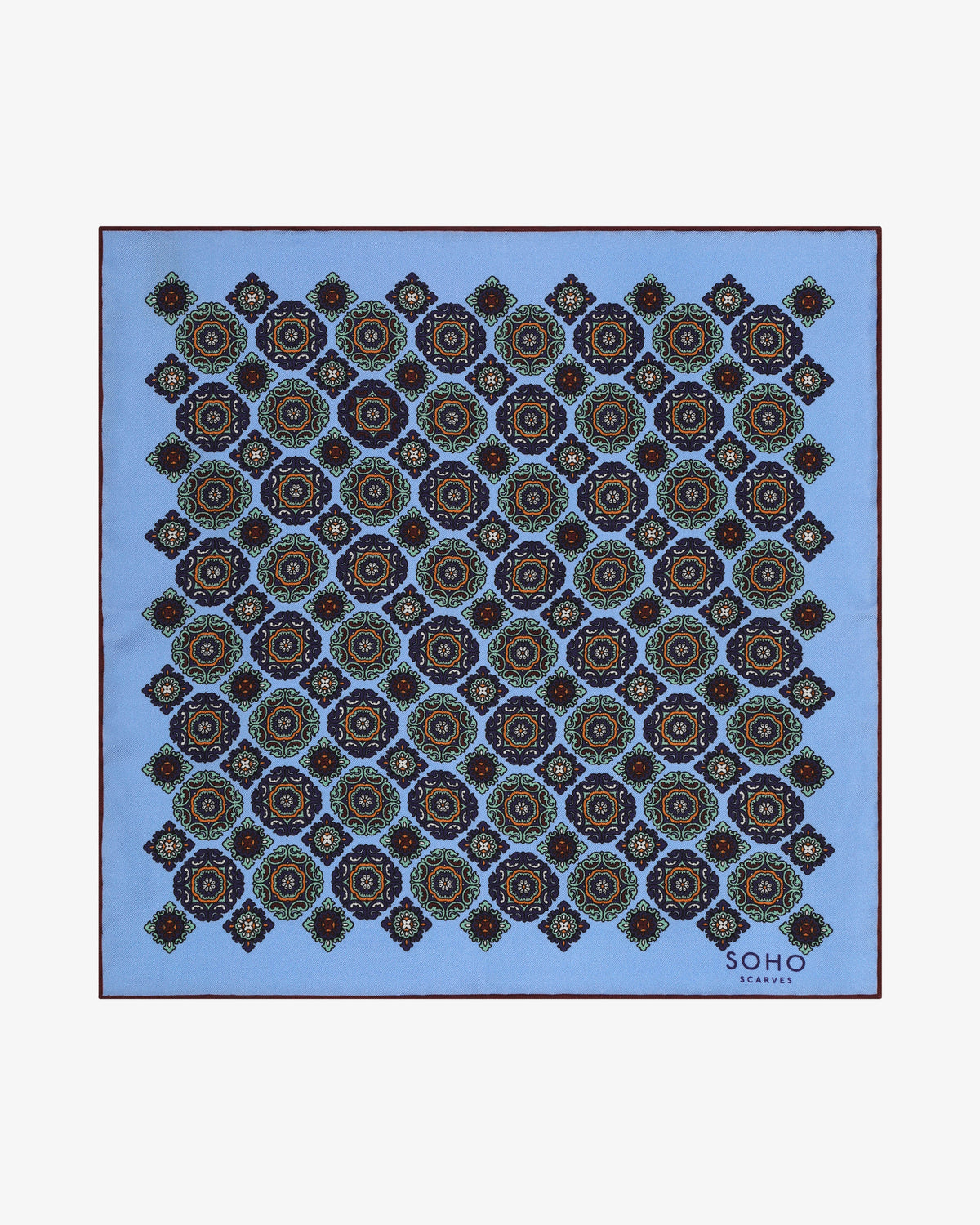 UK Silk Pocket Square - Fitzrovia | Leyland Blue