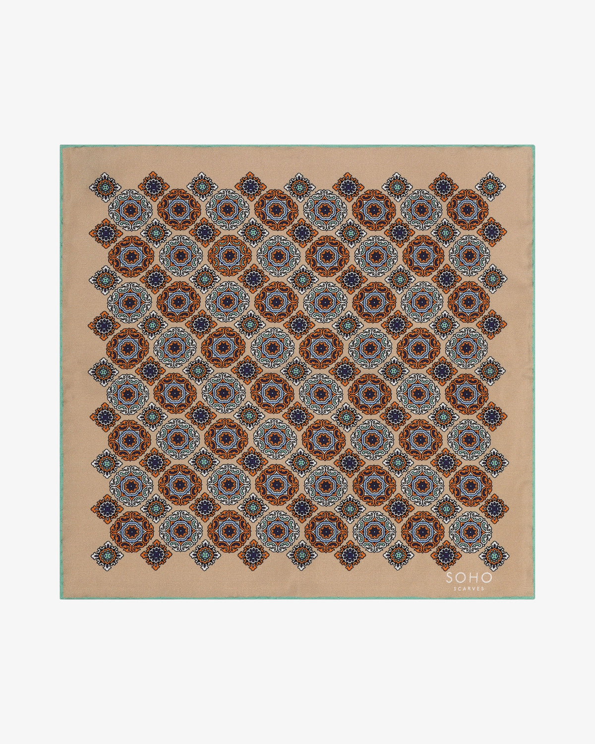 UK Silk Pocket Square - Fitzrovia | Hazelnut