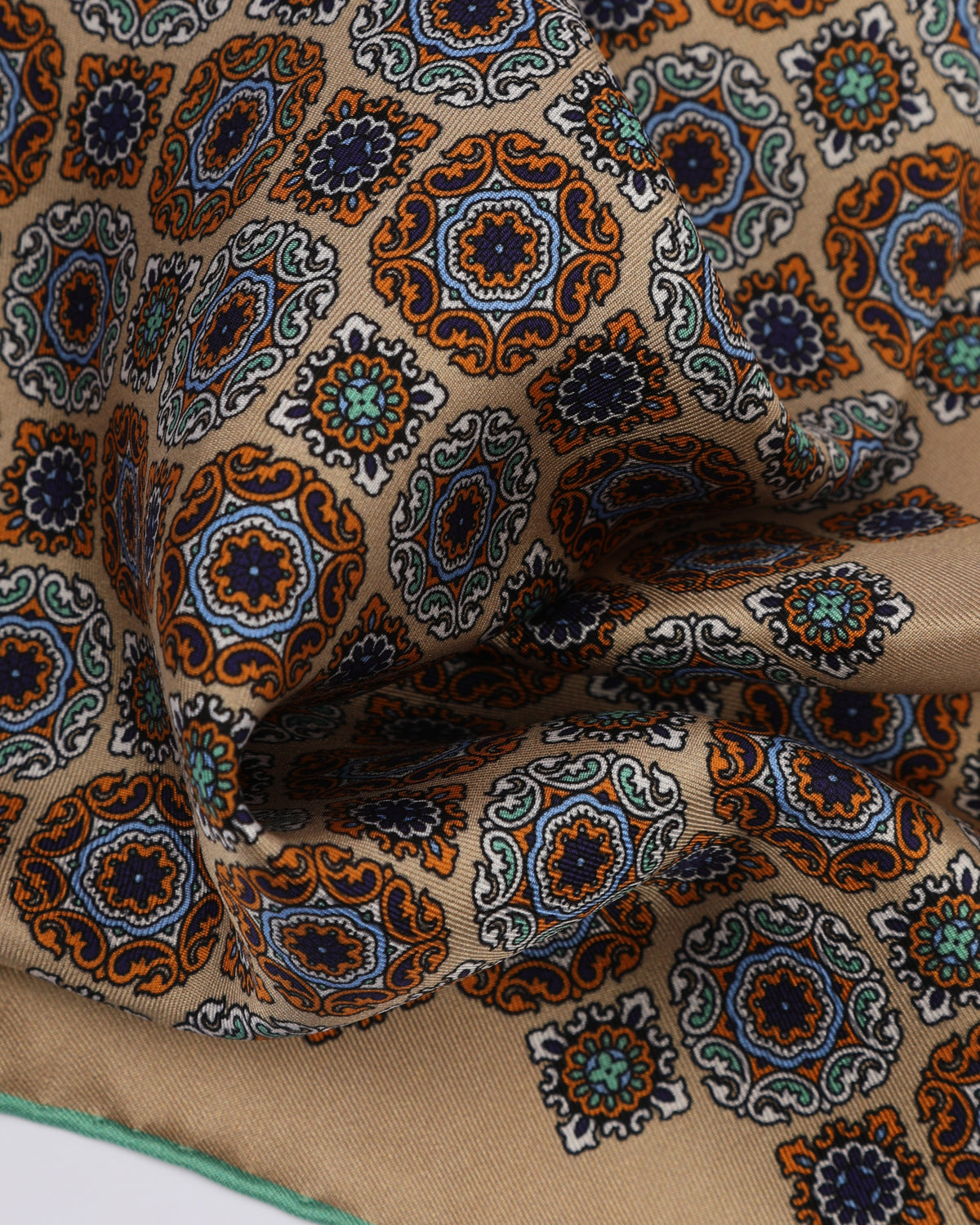 UK Silk Pocket Square - Fitzrovia | Hazelnut