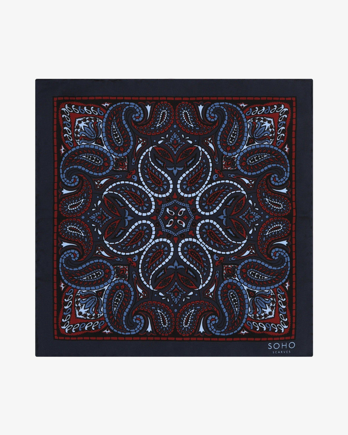 UK Silk Pocket Square - Starbeck | Indigo