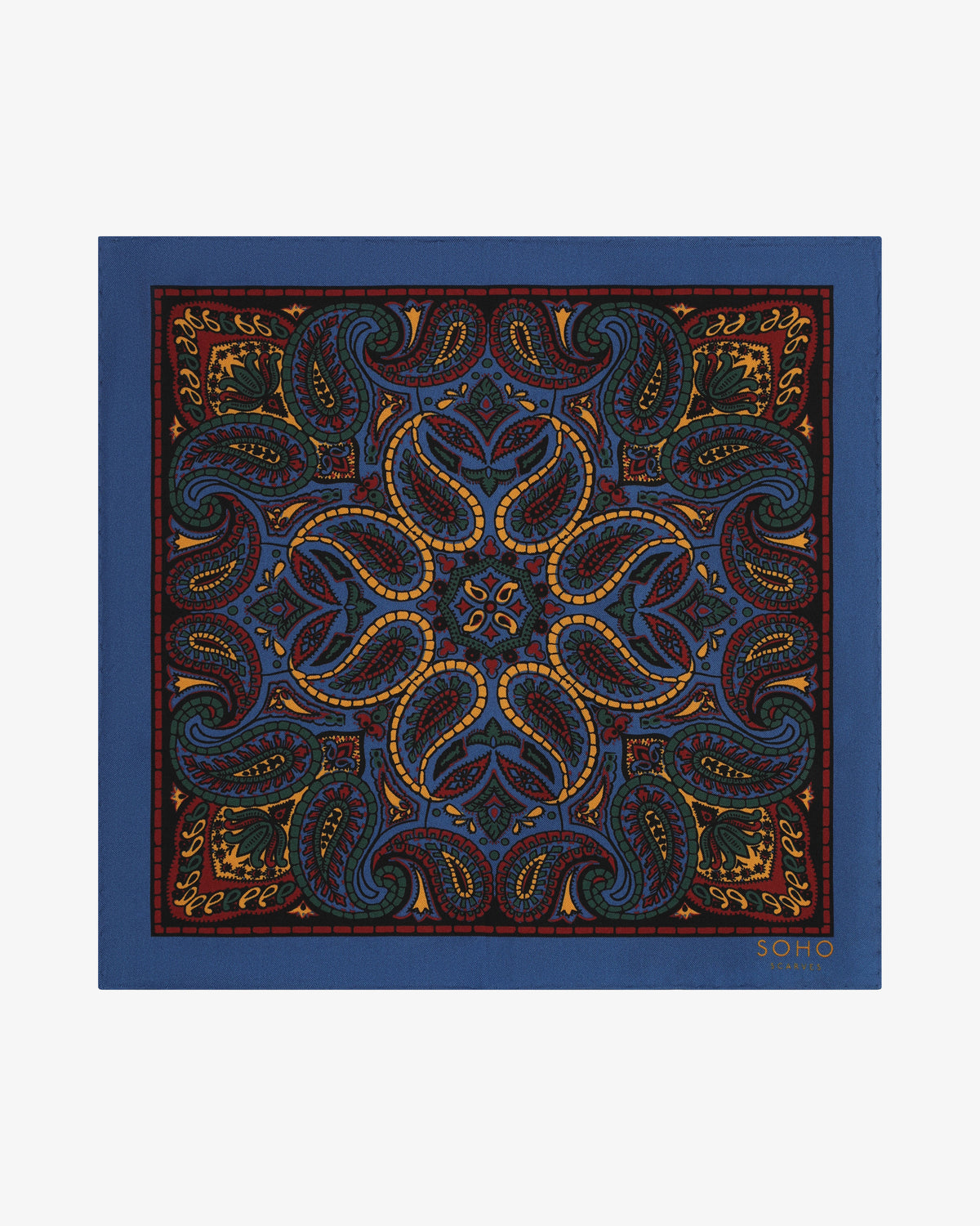 UK Silk Pocket Square - Starbeck | Blue