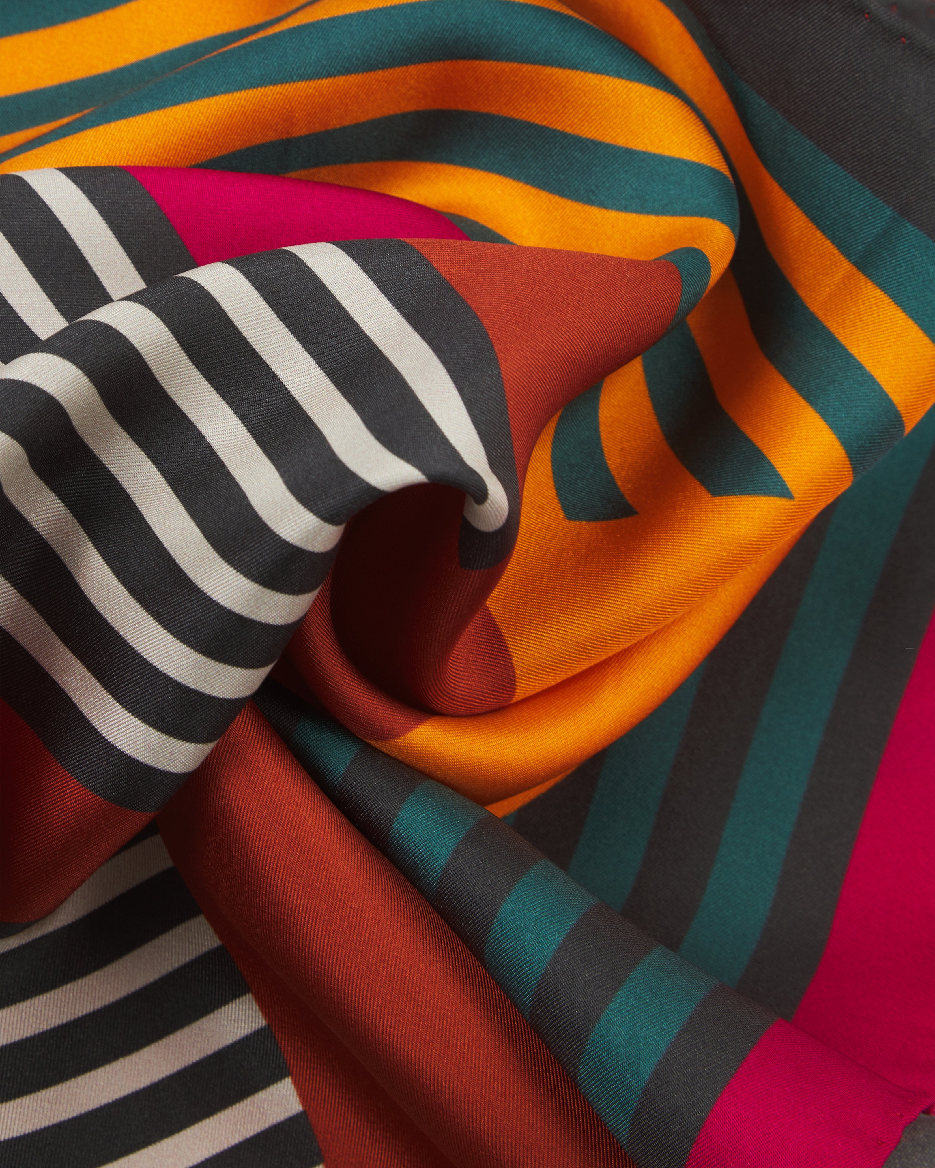 Silk Bauhaus Neckerchief - Teal Tower