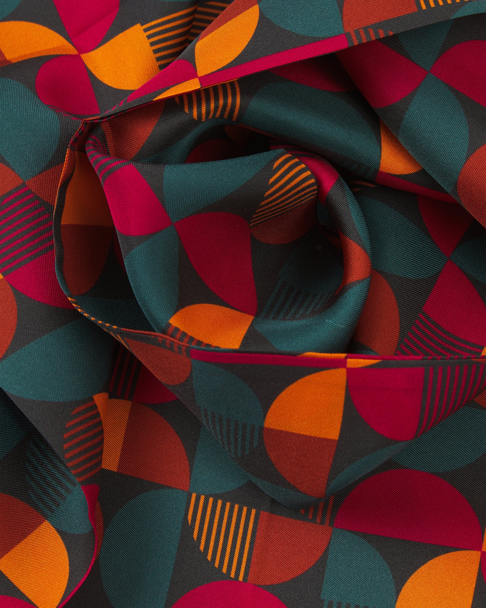 Men's Silk Bauhaus Scarf - Retro Teal One