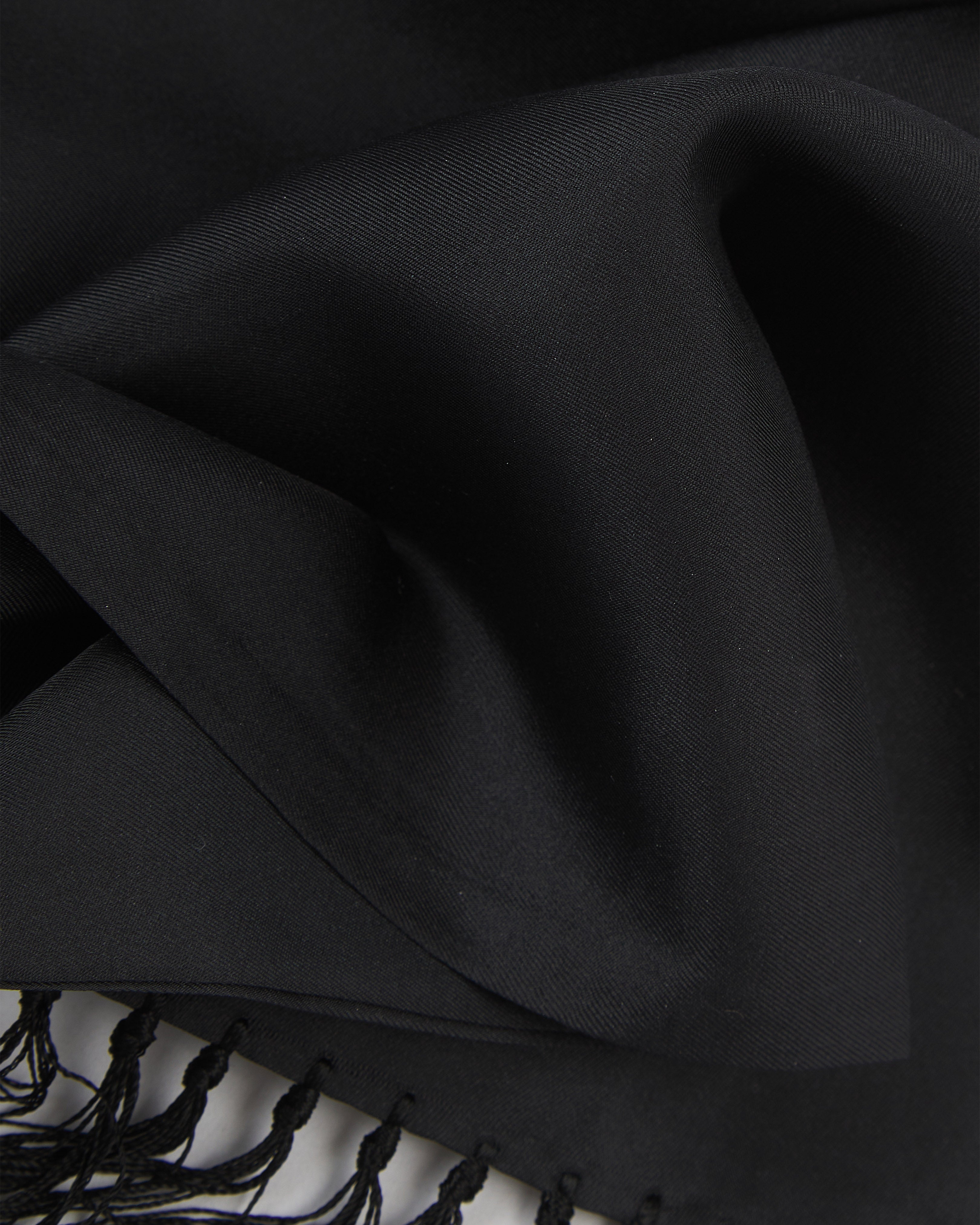 Men's Silk Aviator Scarf | Plain Black | The Air Black