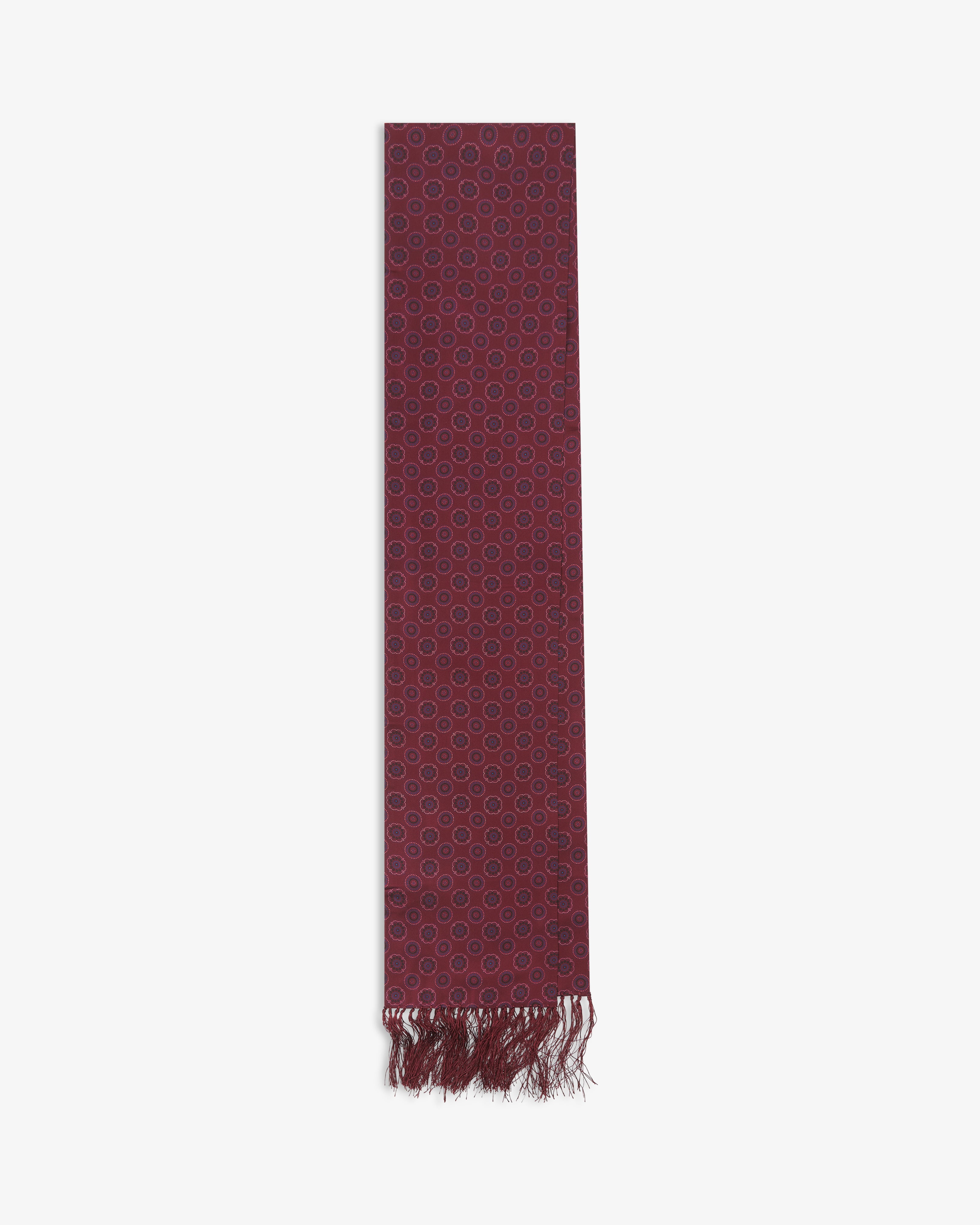 Men's Silk Aviator Scarf in Geometric Pattern - The Seattle Aviator