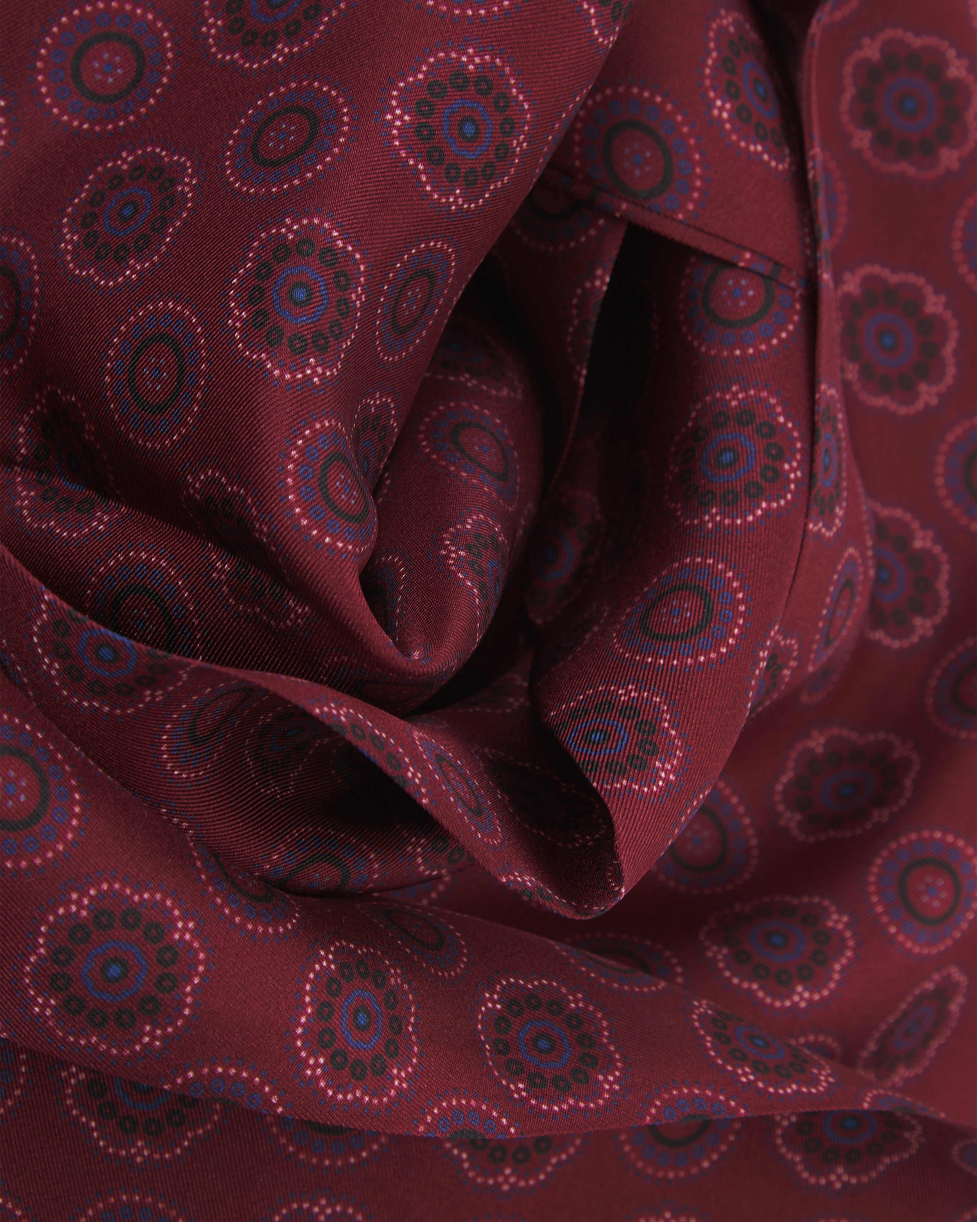 Men's Silk Aviator Scarf in Geometric Pattern - The Seattle Aviator