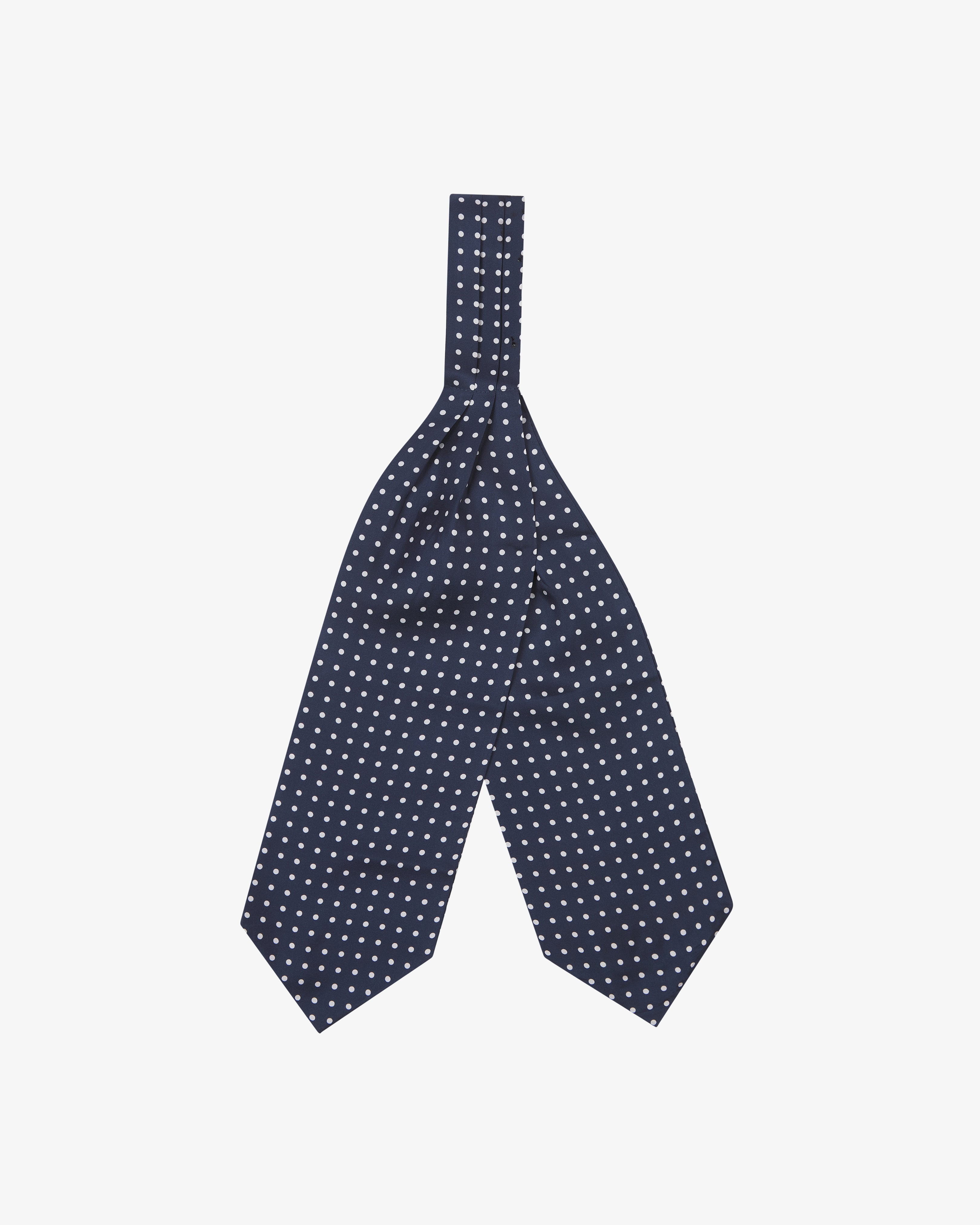 Men's Silk Polka Dot Double Ascot - The Westminster Ascot