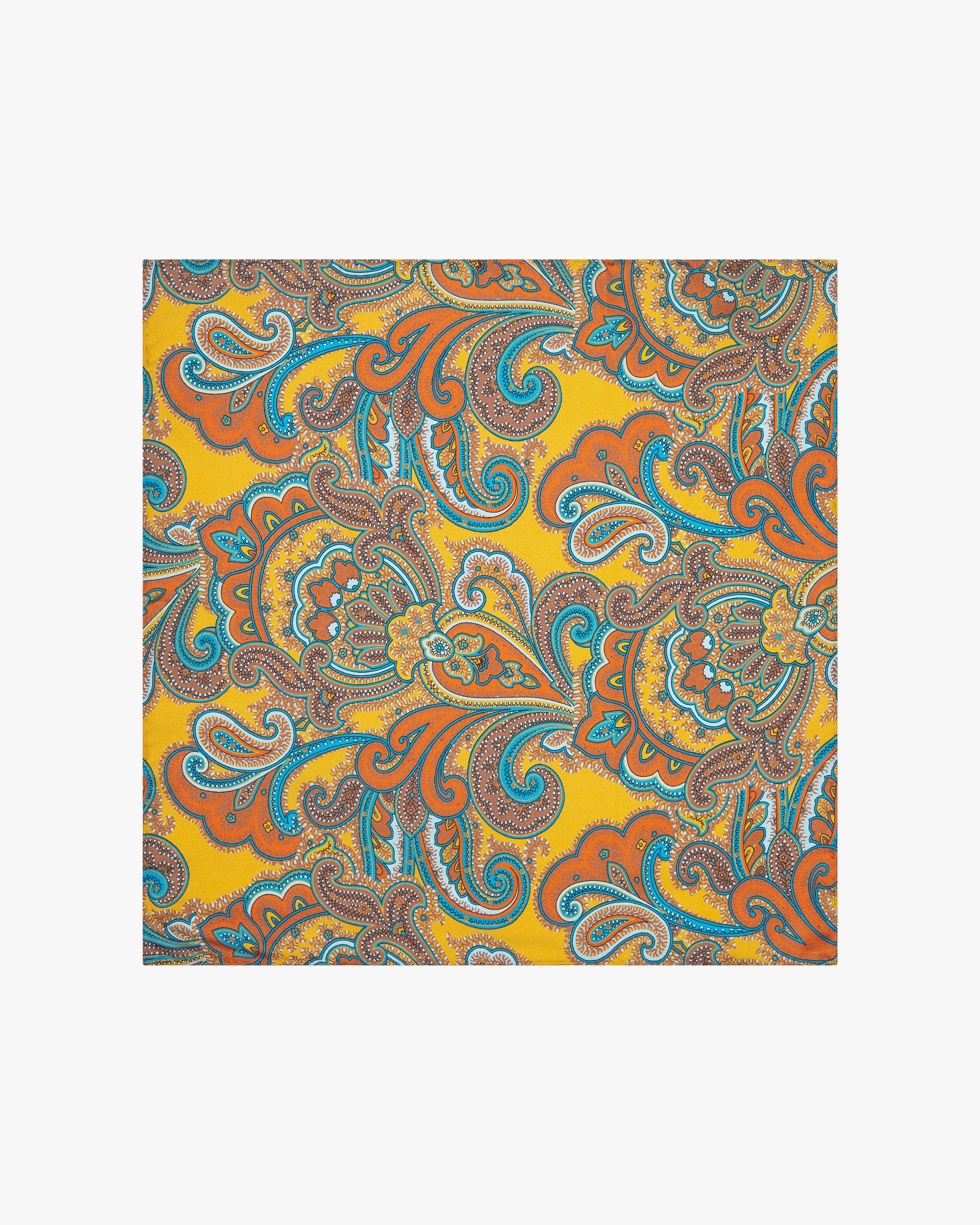 Men's Silk Paisley Pocket Square - The Carnaby