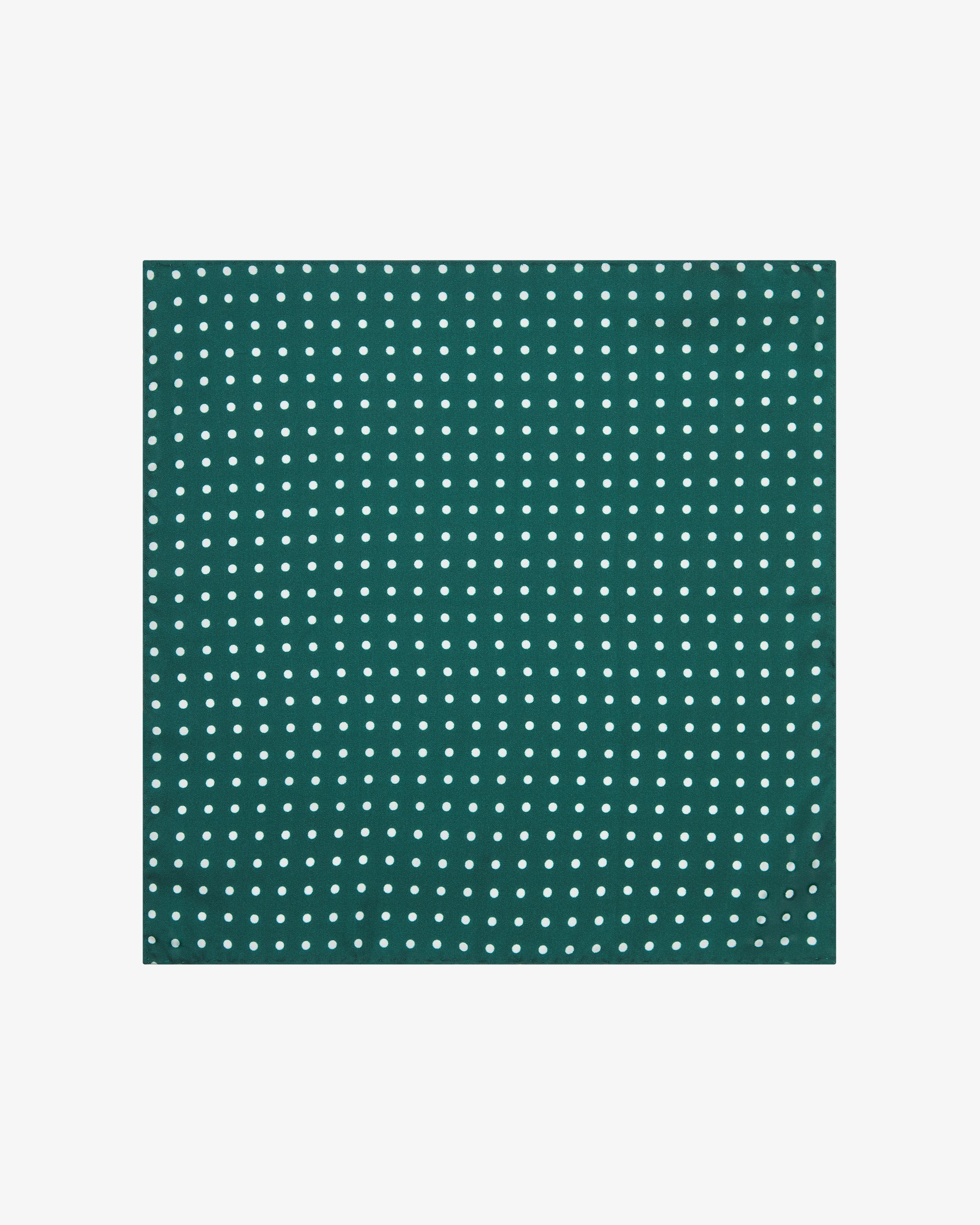 Men's Silk Polka Dot Pocket Square Racing Green - The Westminster RG