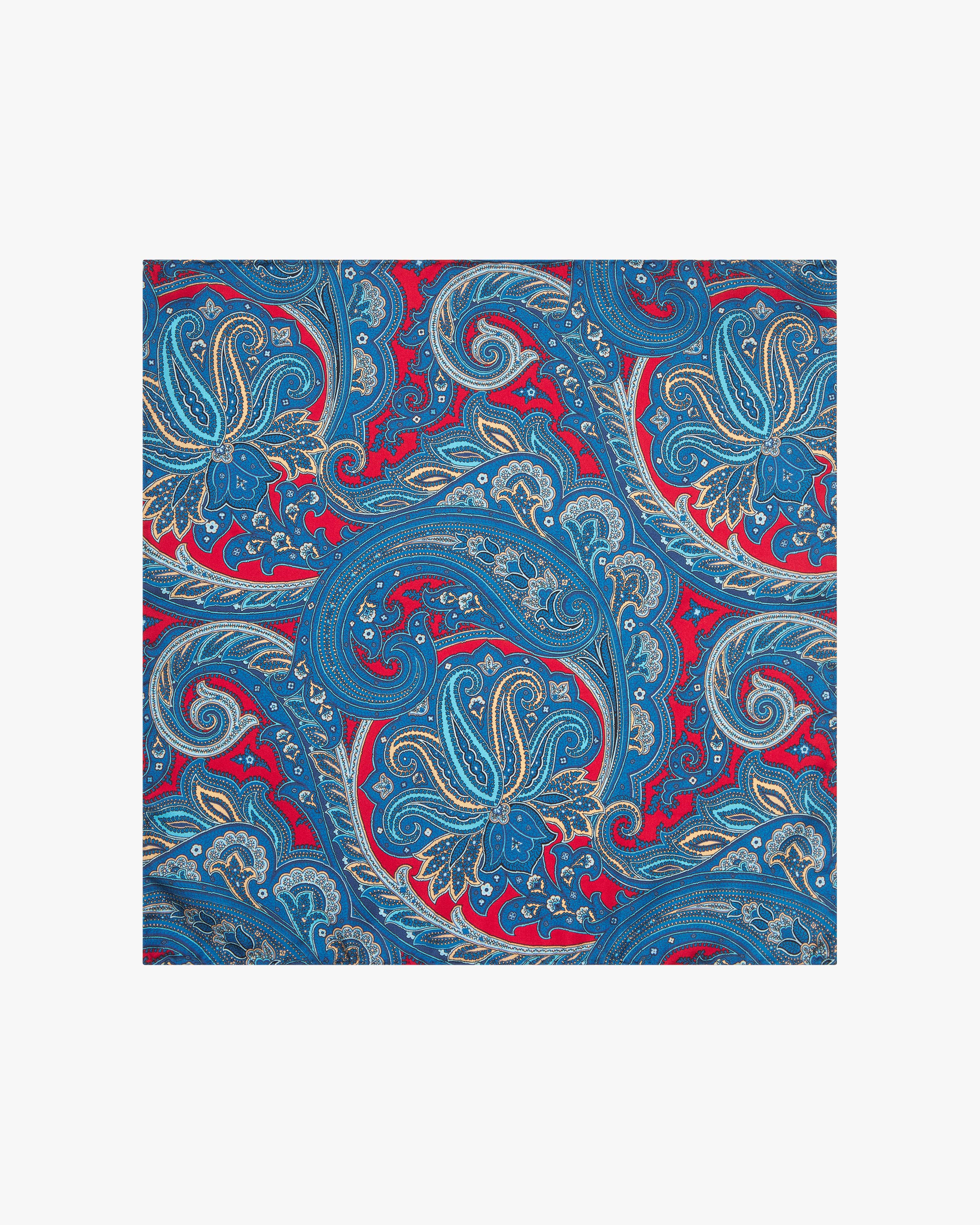 Men’s Silk Paisley Pocket Square - The Oxford