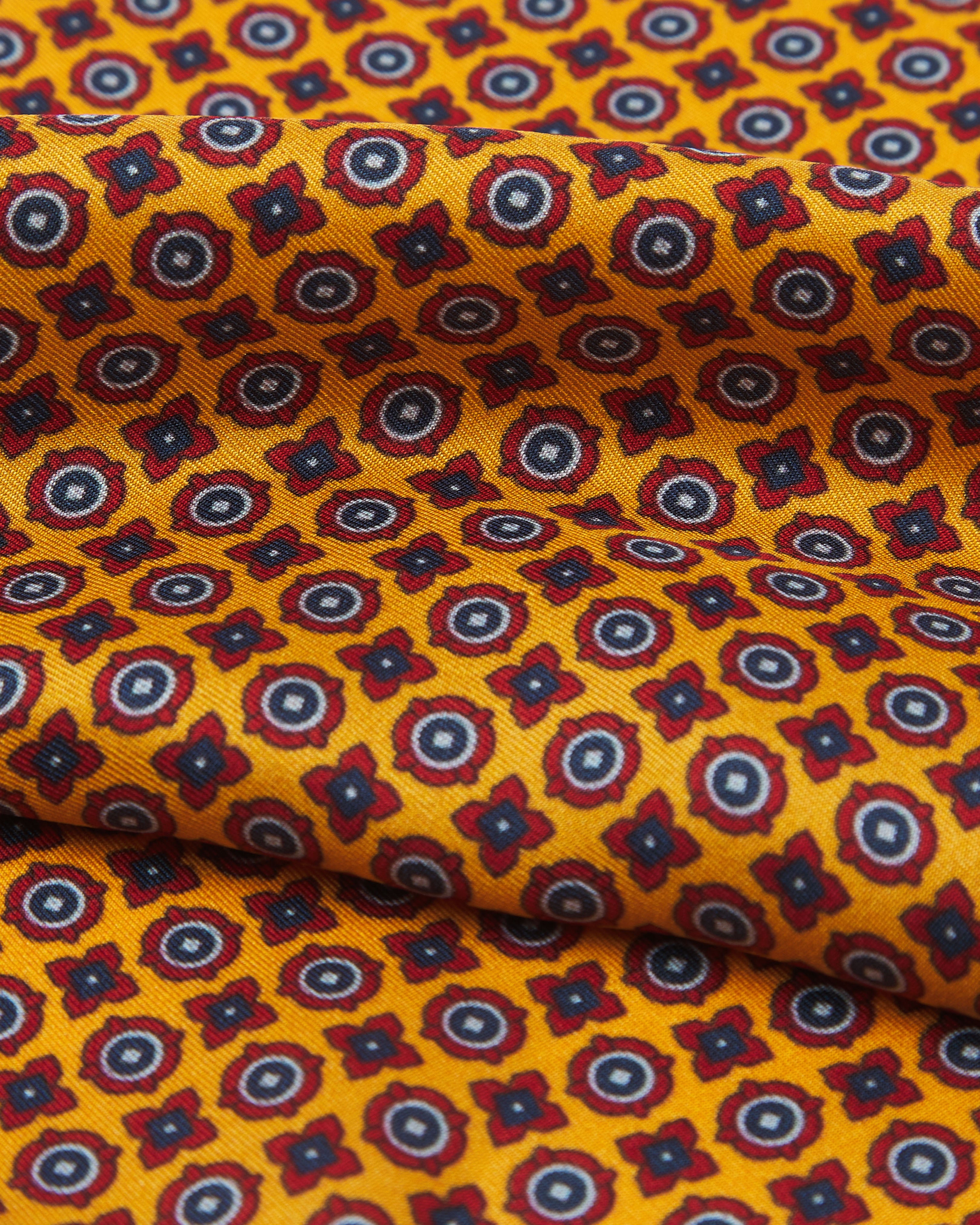 Men's Silk Geometric Pocket Square - The Toshima