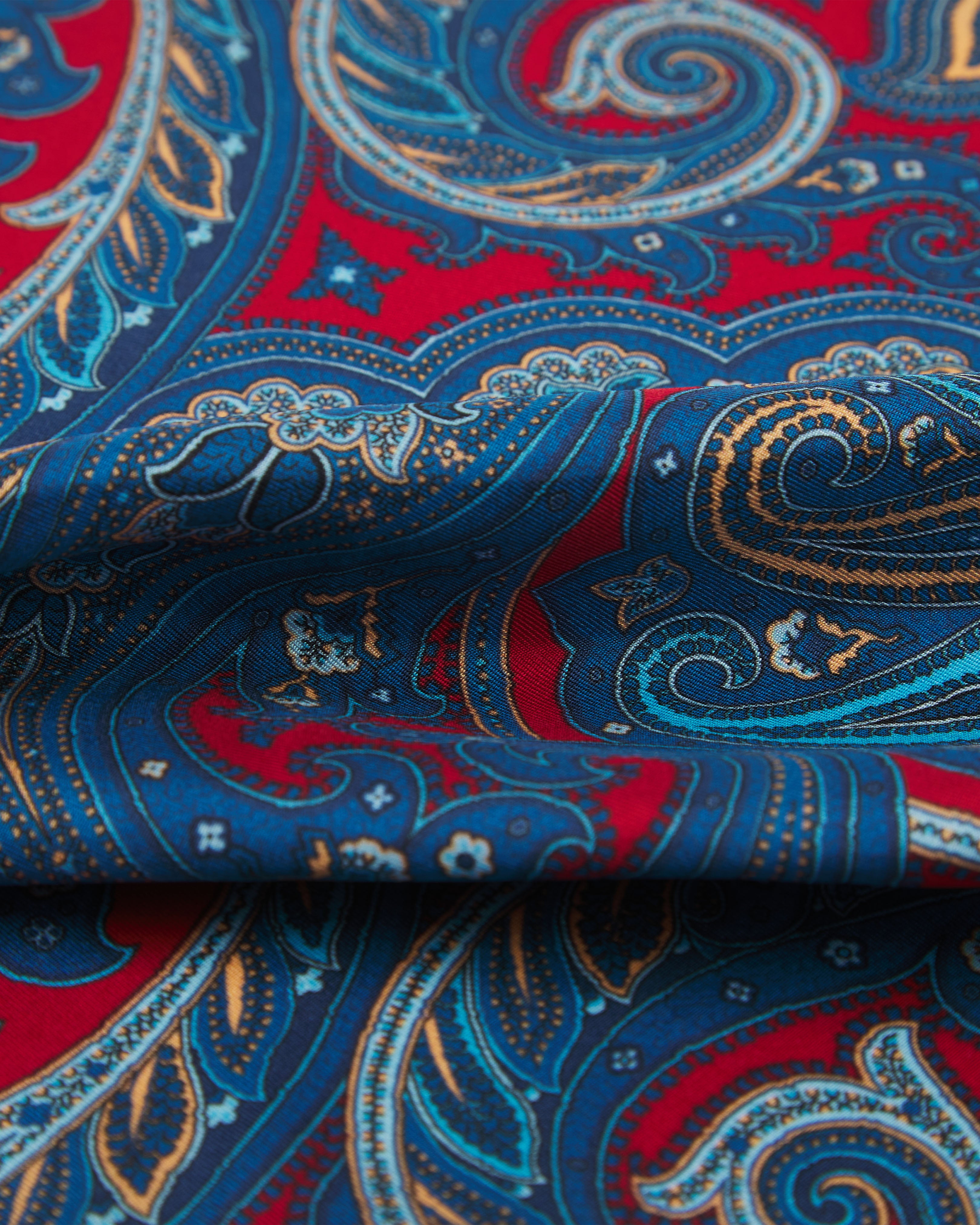 Men’s Silk Paisley Pocket Square - The Oxford