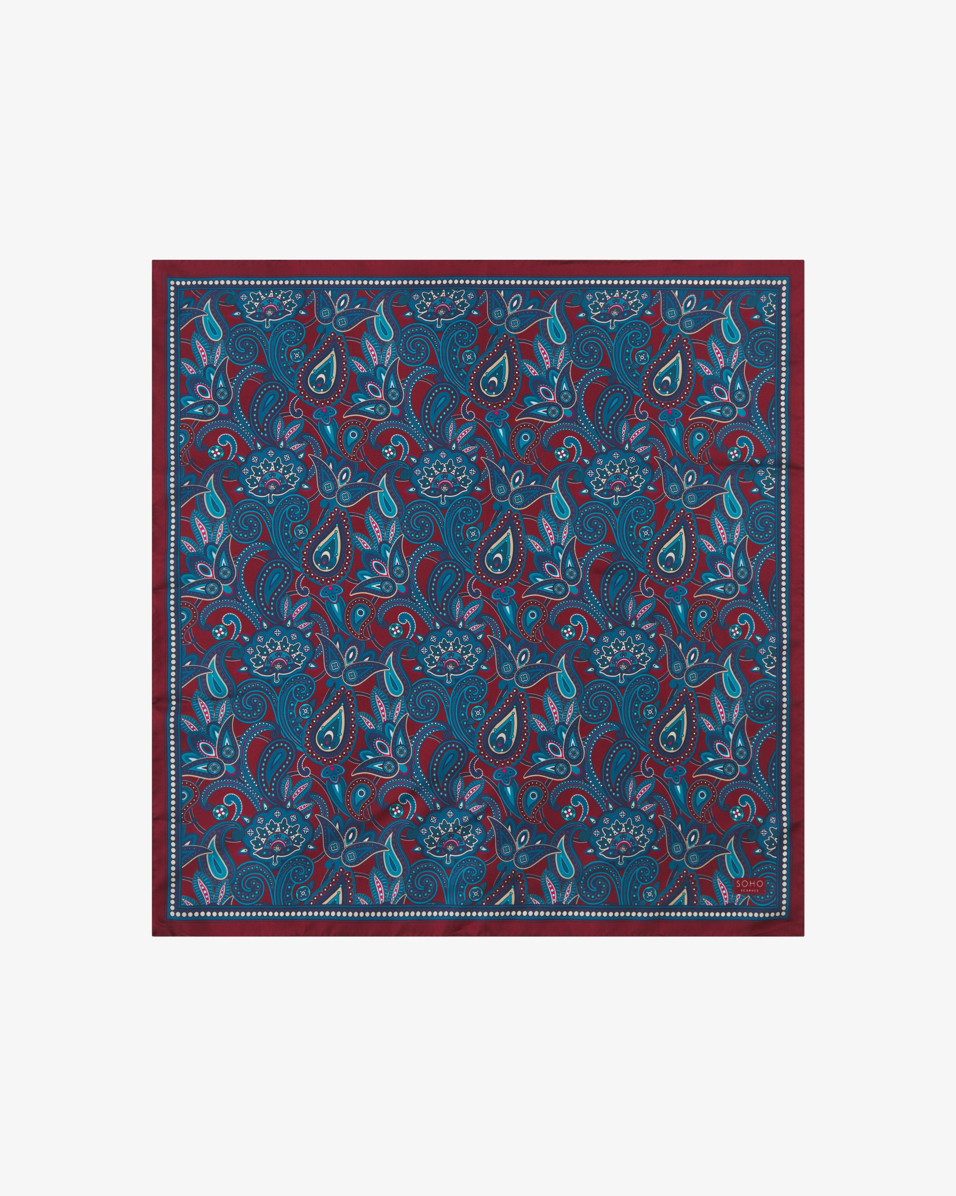 Silk Rust Paisley Neckerchief - The Windermere