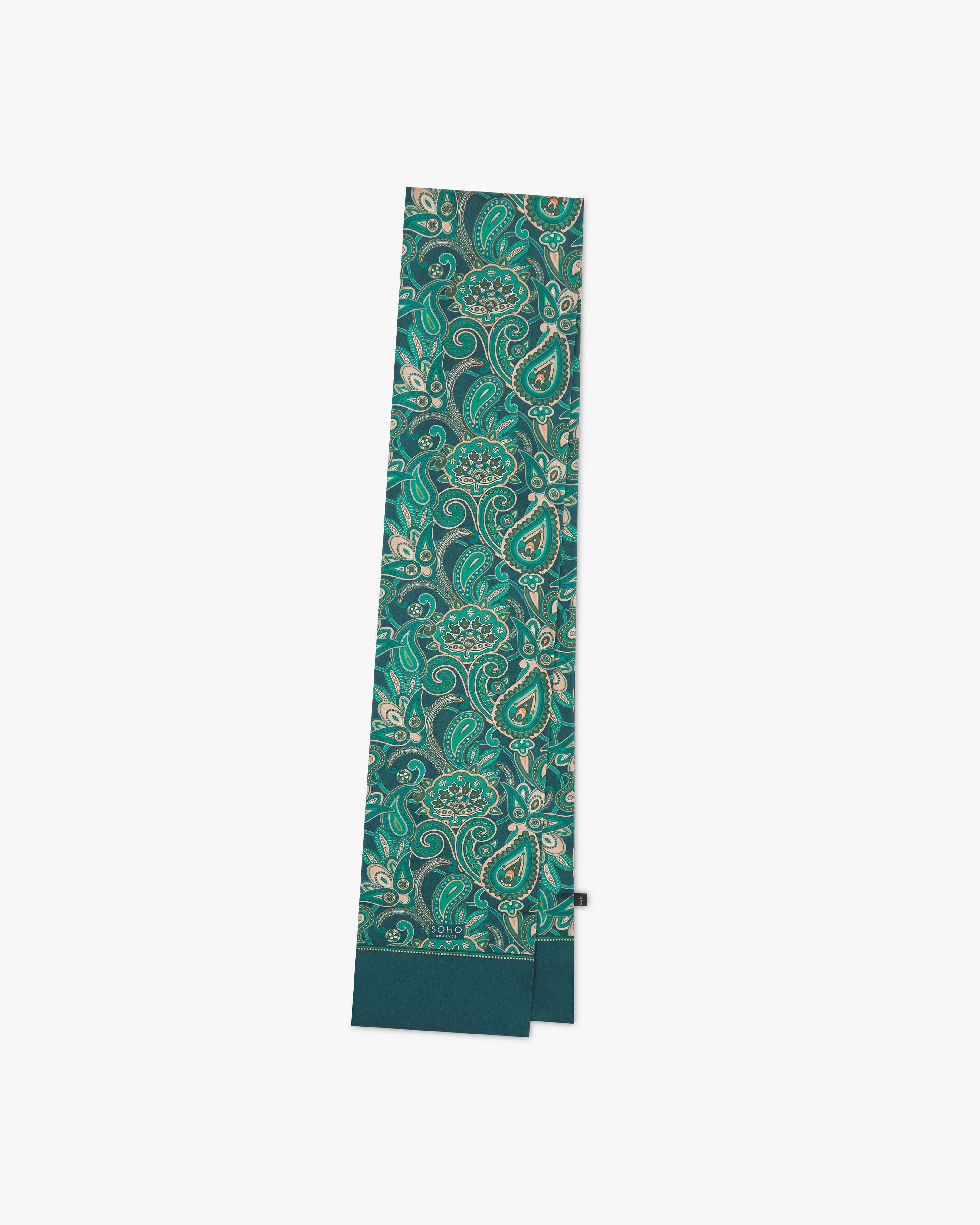 Men's Silk Paisley Scarf in Emerald - The Windermere