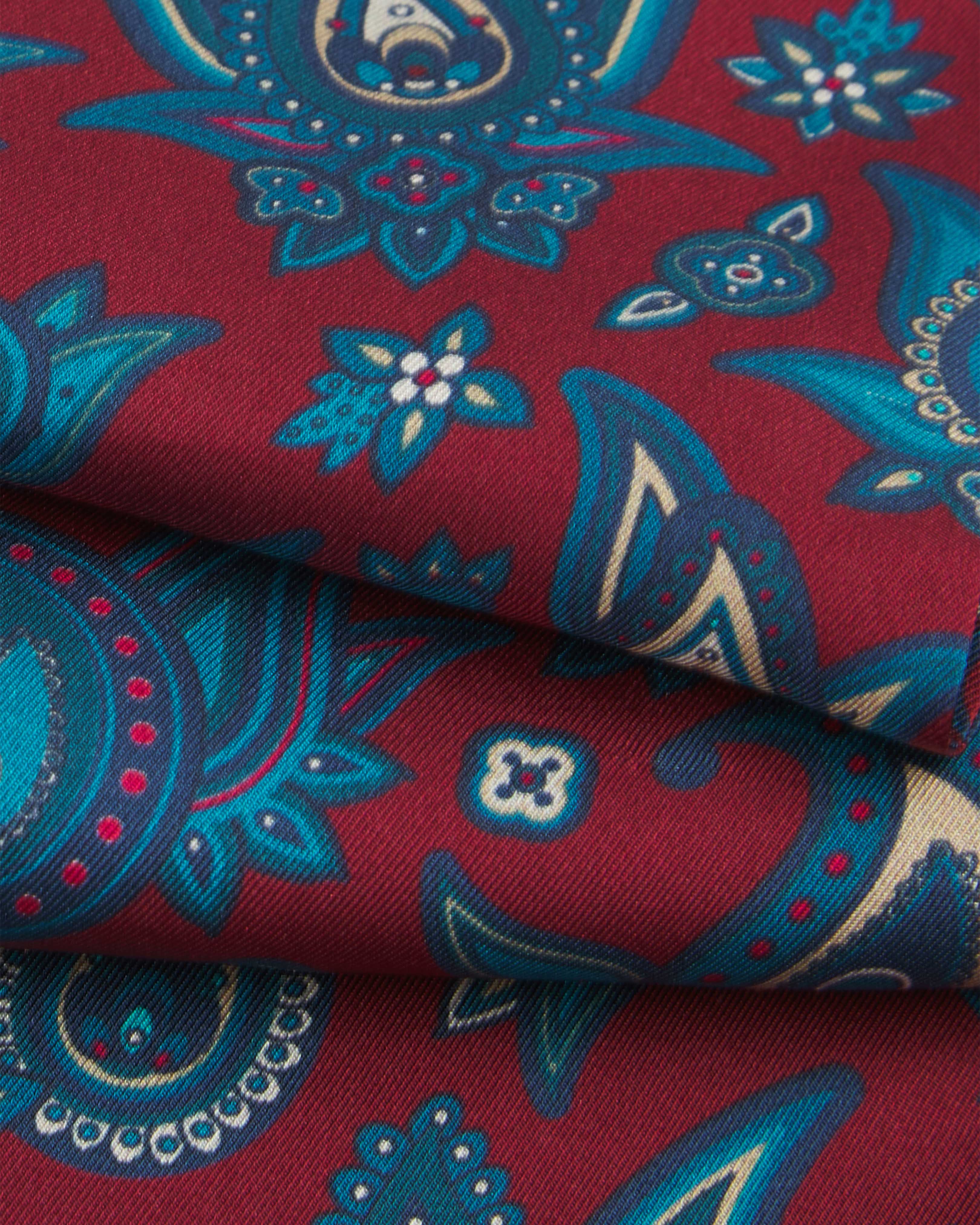 Men's Silk Paisley Scarf in Rust - The Grassmere