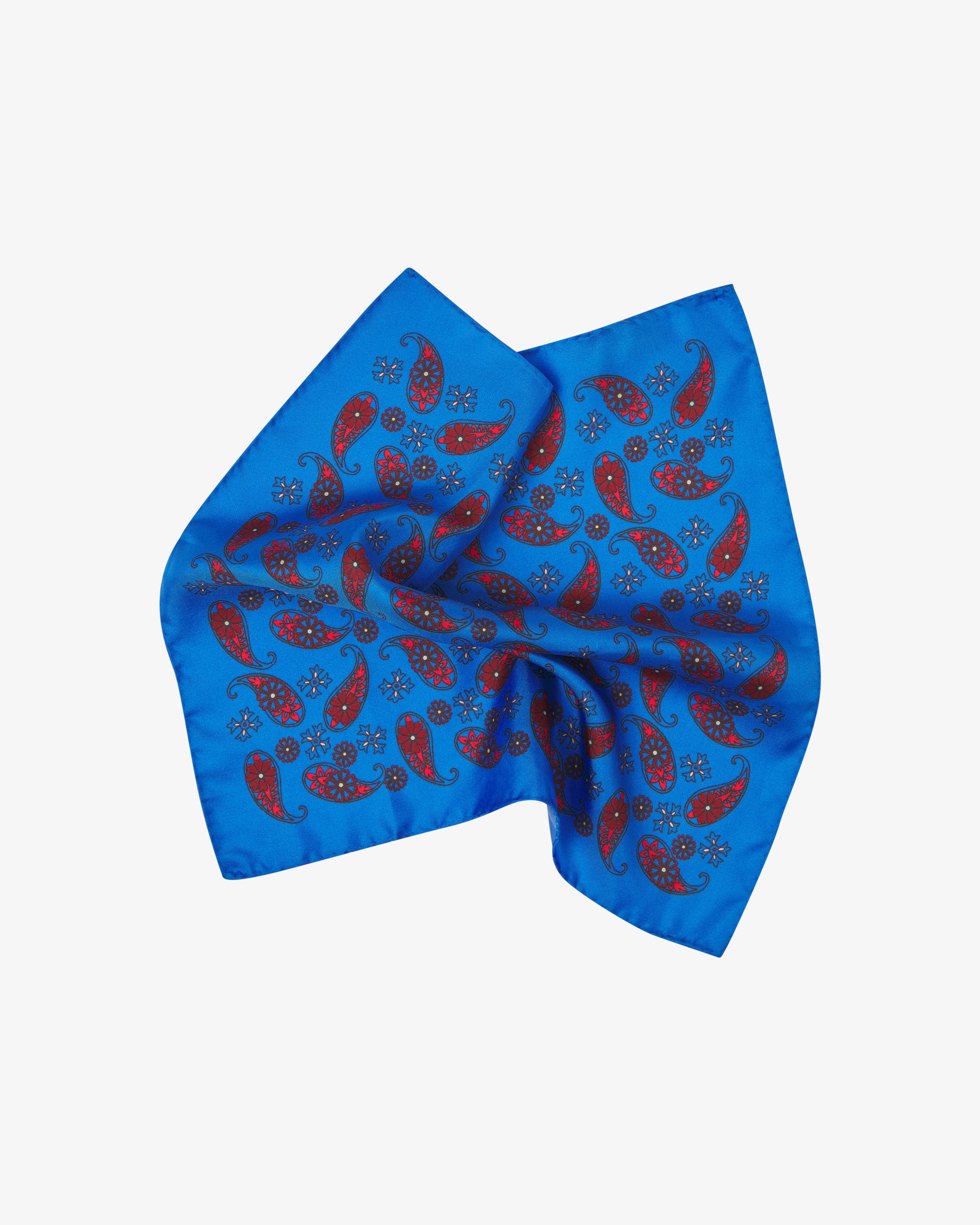 Men's Silk Paisley Pocket Square - The Marrakesh