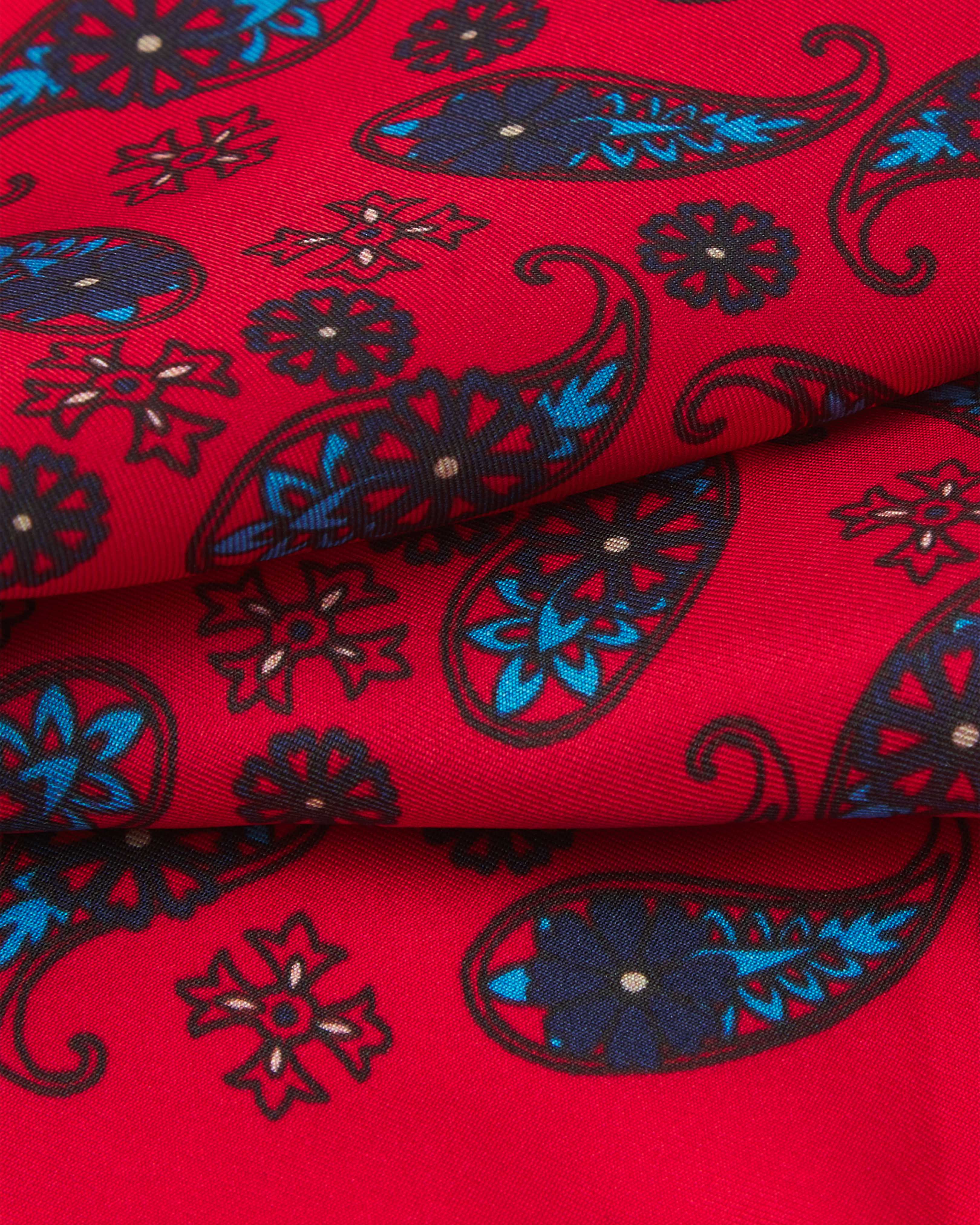 Men's Silk Paisley Pocket Square - The Casablanca