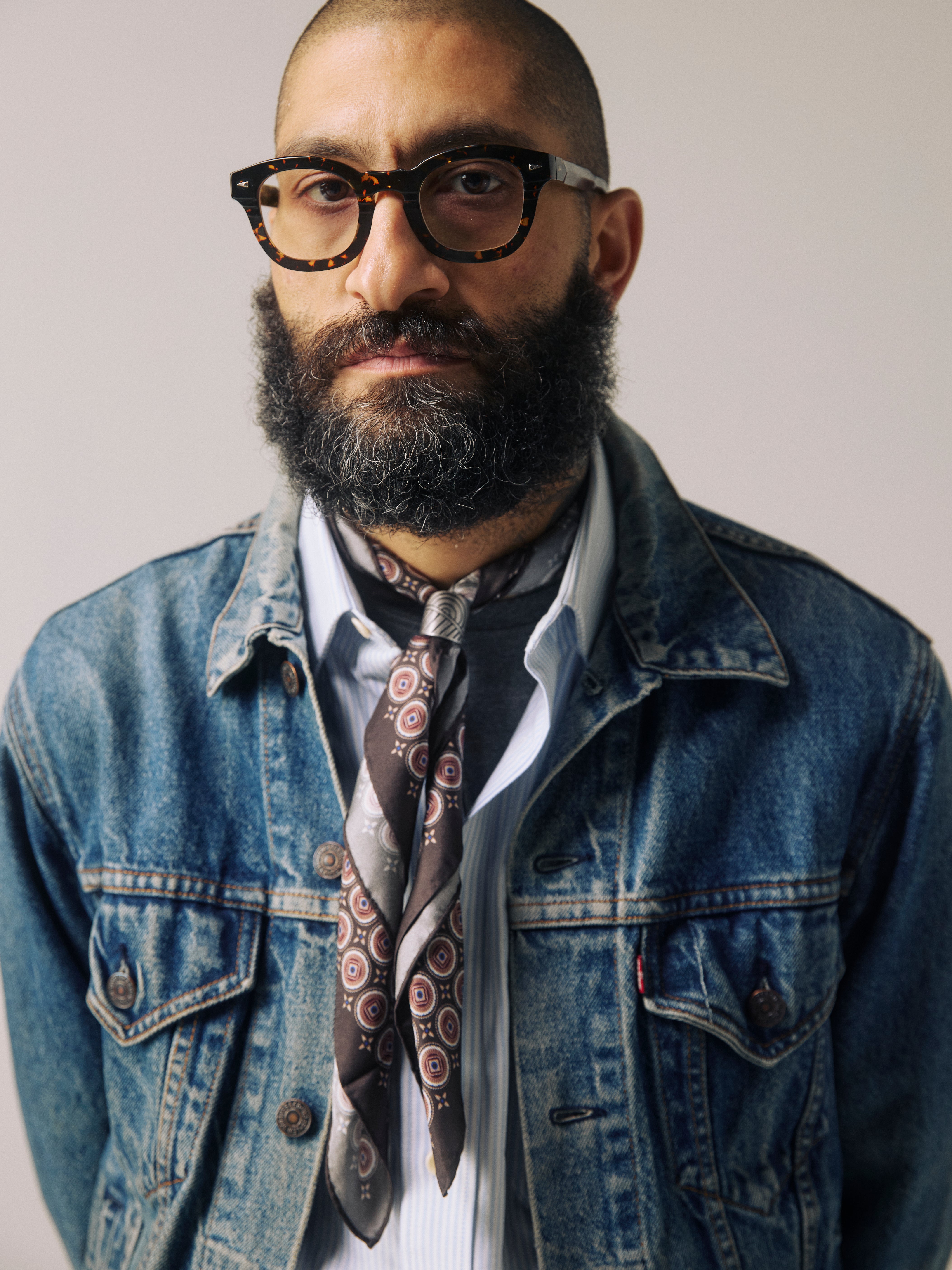 Silk Geometric Neckerchief - Bellingham | Mahogany Daze