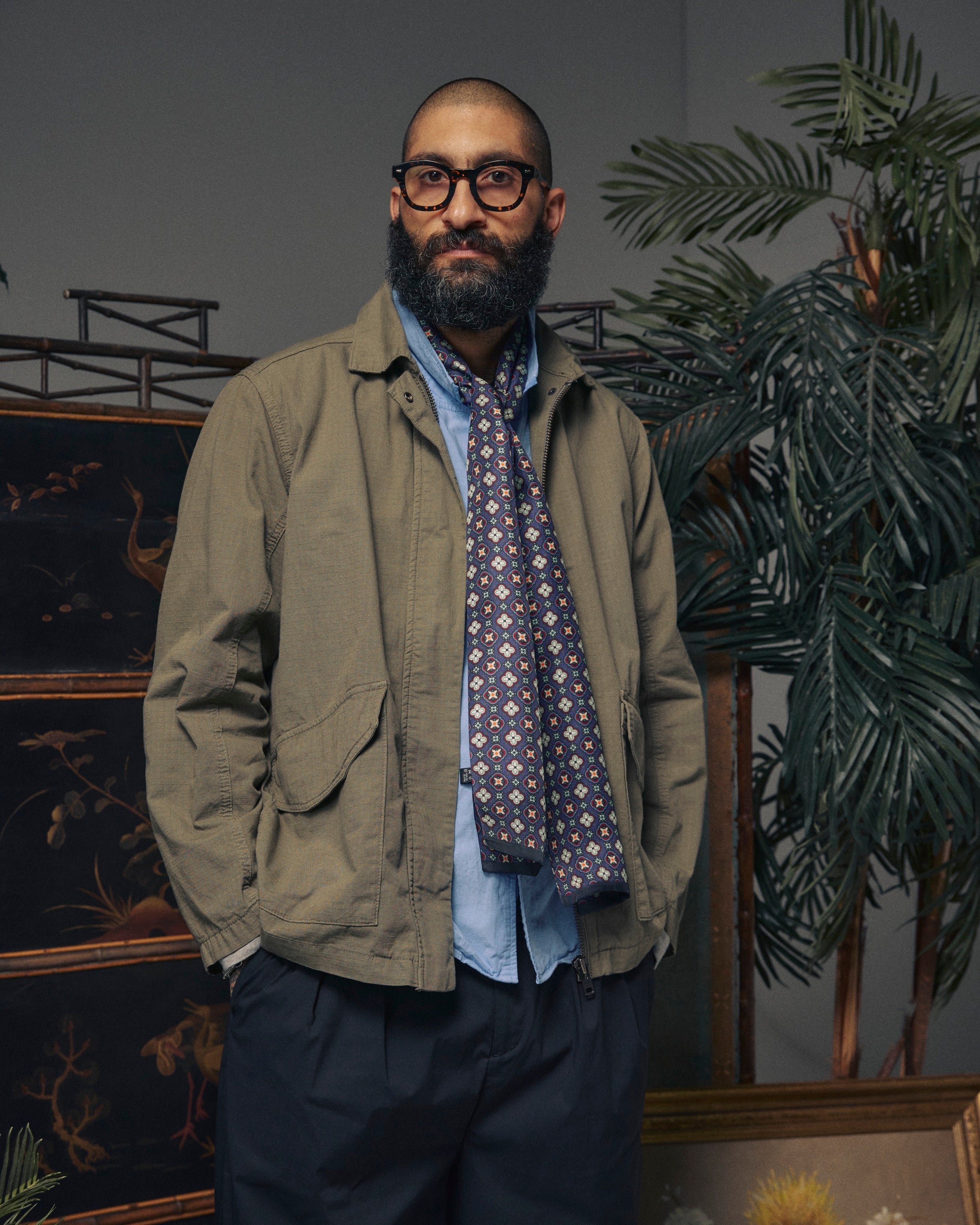 Men's Silk Scarf - Wenatchee | Gardenia