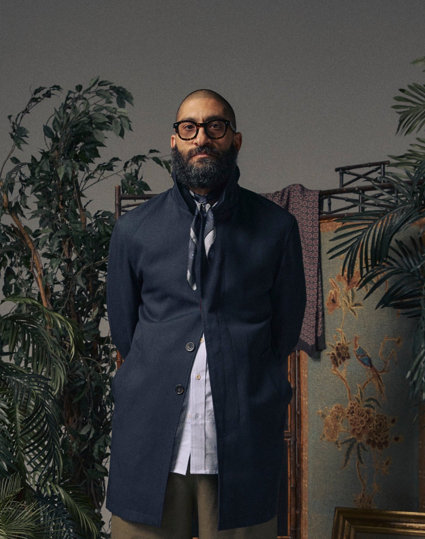 Silk Geometric Neckerchief - Seattle | Gardenia