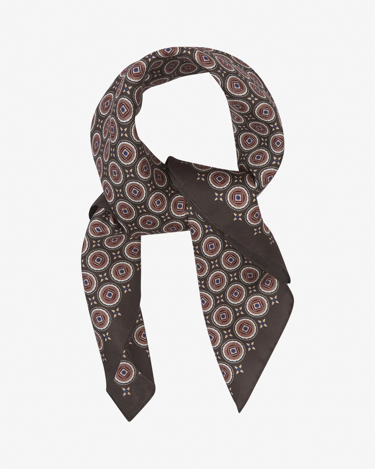 Silk Geometric Neckerchief - Bellingham | Mahogany Daze