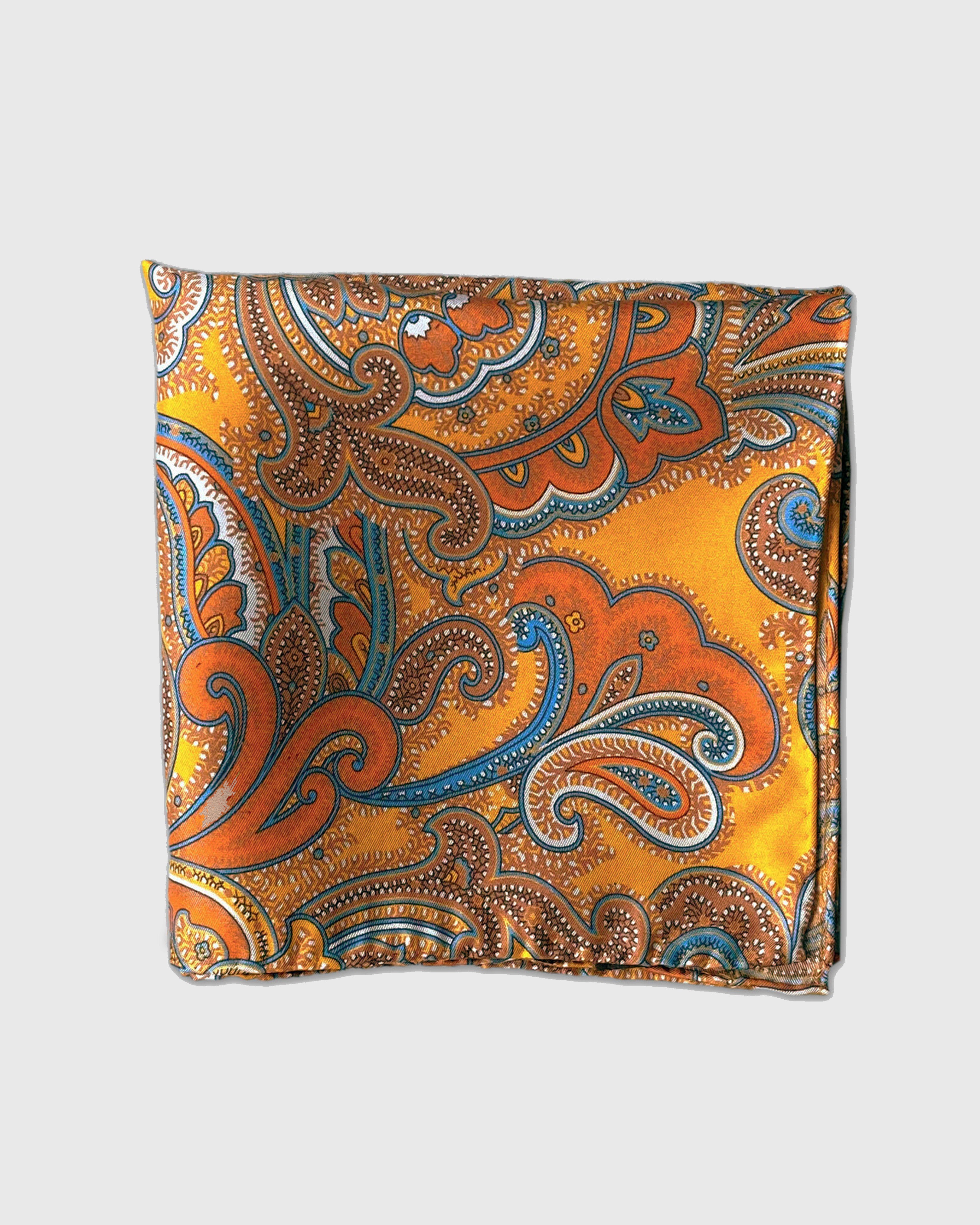 Men's Silk Paisley Pocket Square - The Carnaby