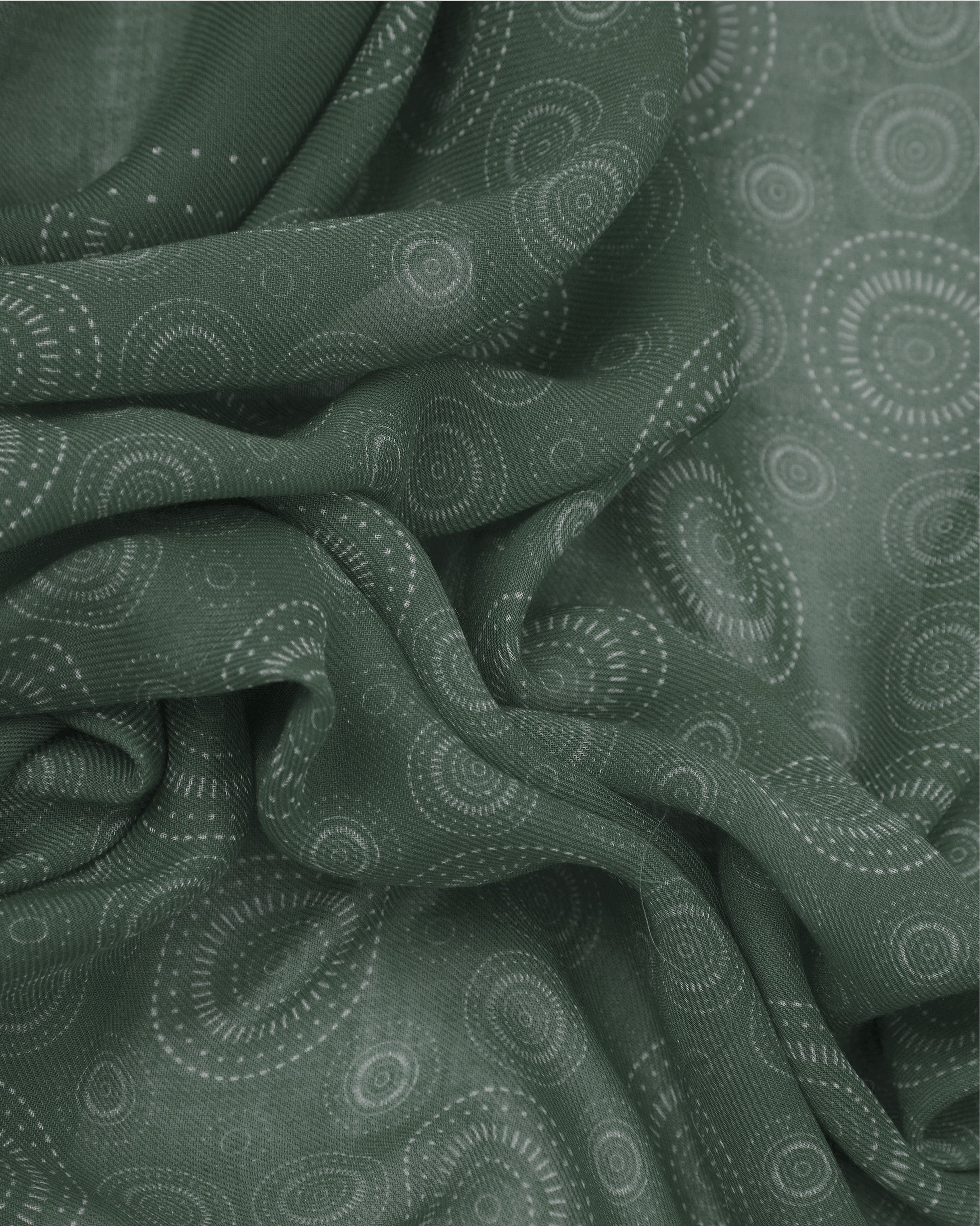 Circles in Evergreen - Bohemian Style Bandana