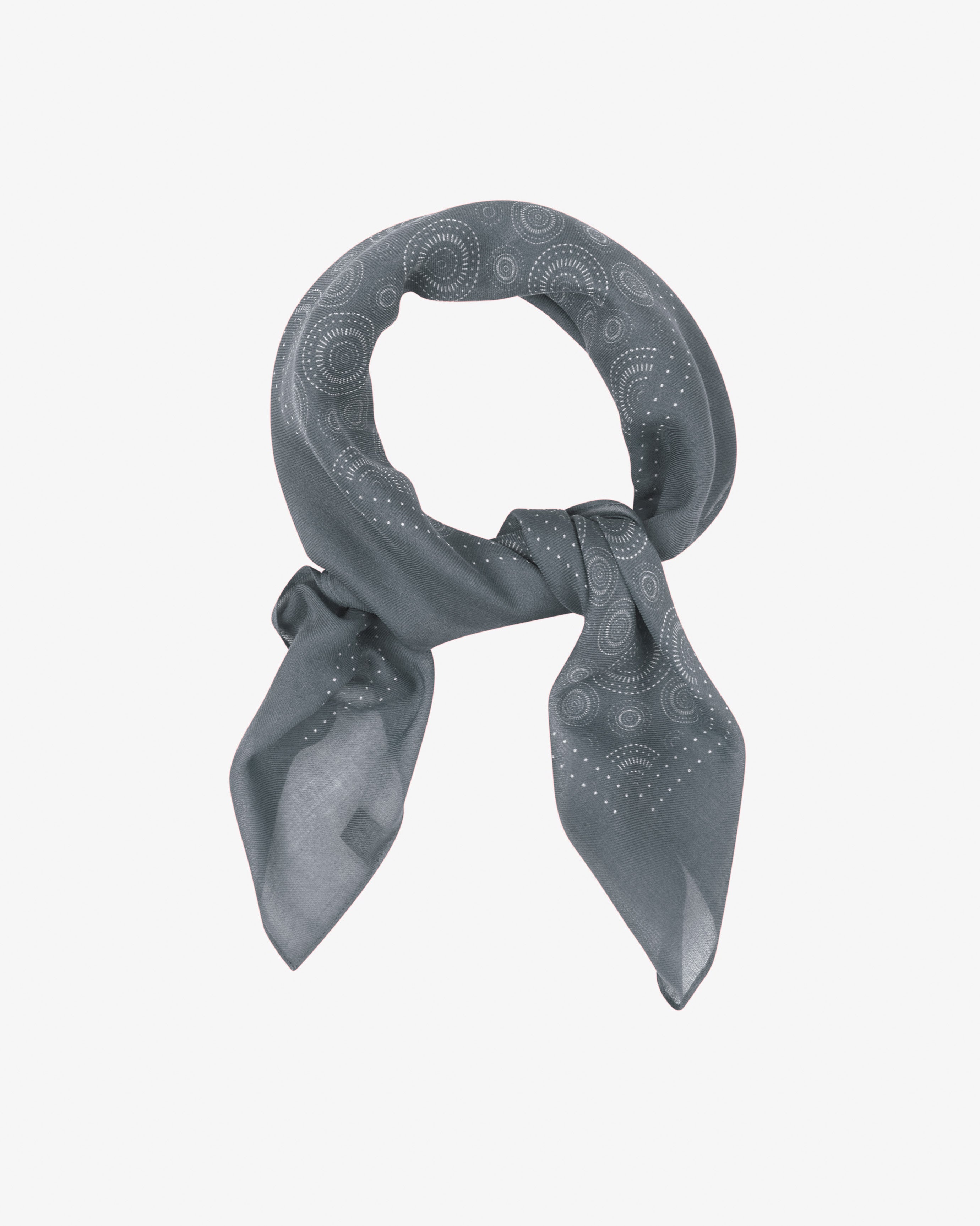 Circles in Graphite - Bohemian Style Bandana