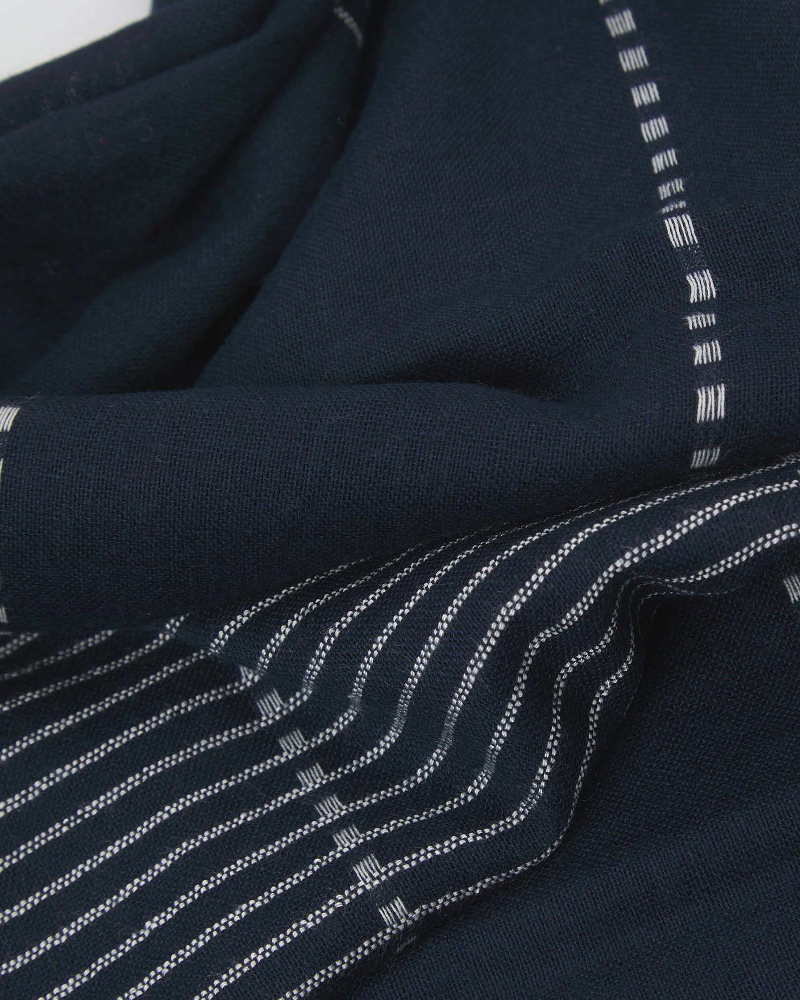 Explorer 11 | Cotton Scarf in Navy & White - The Peake