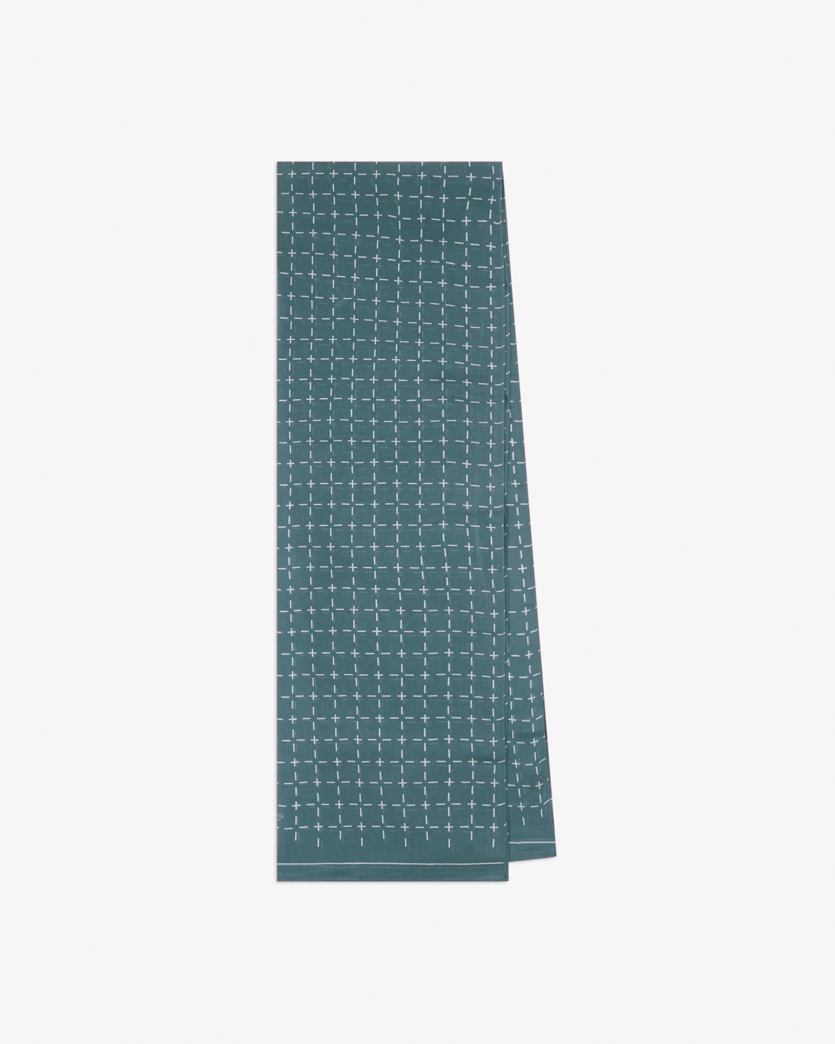 Crosses in Teal - Bohemian Lightweight Wide Scarf