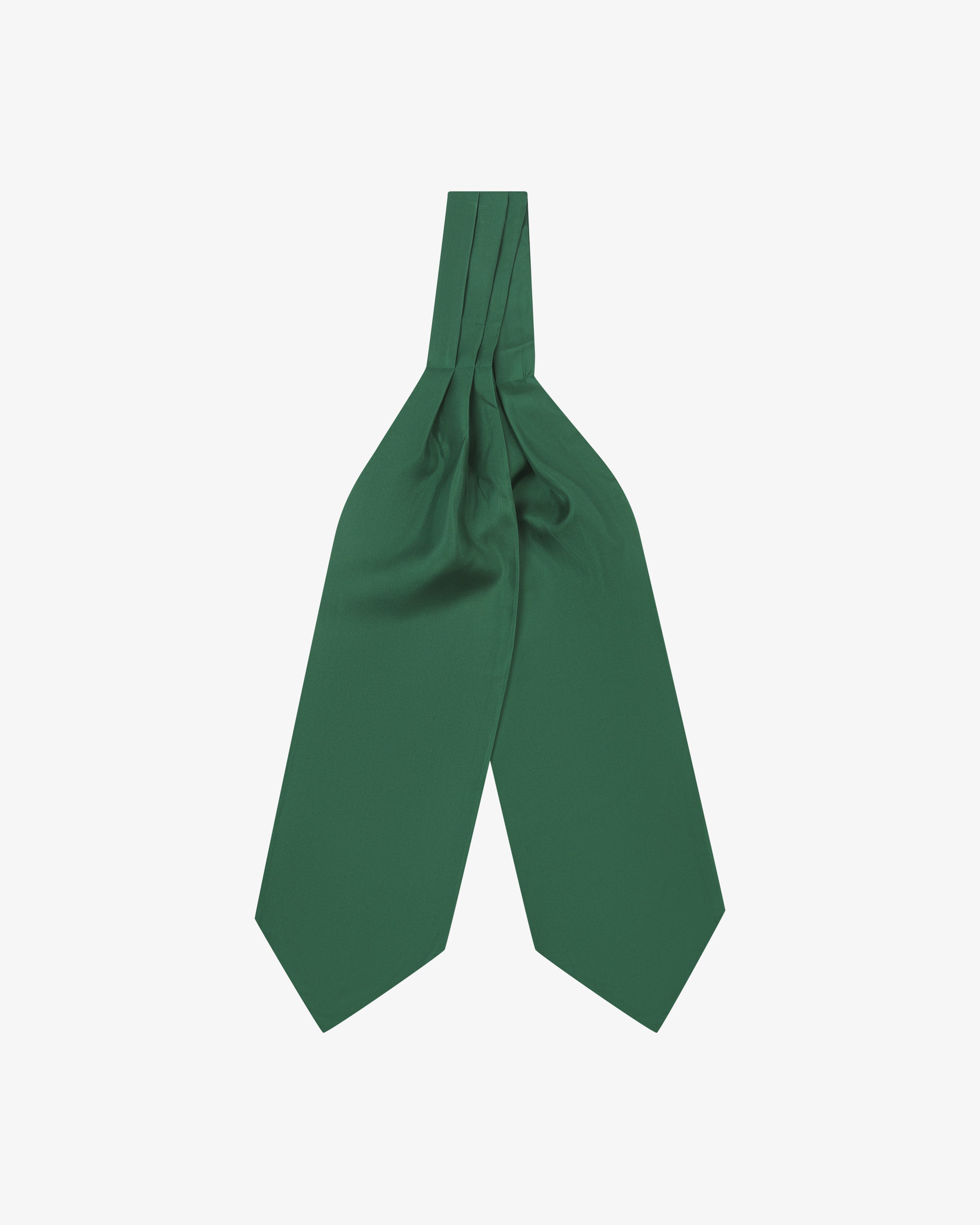 Men's Silk Double Ascot Tie - Green