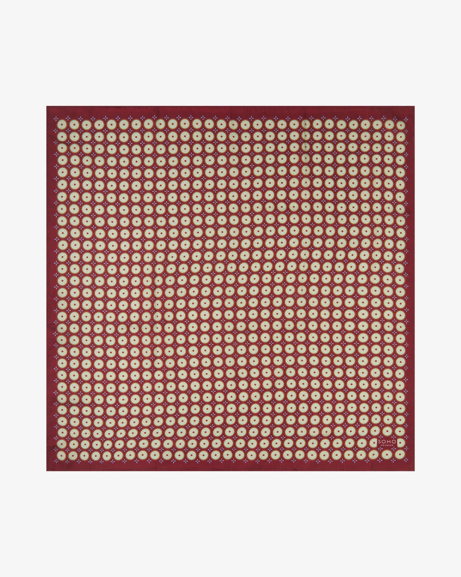 Silk Geometric Neckerchief - Bellingham | Gardenia