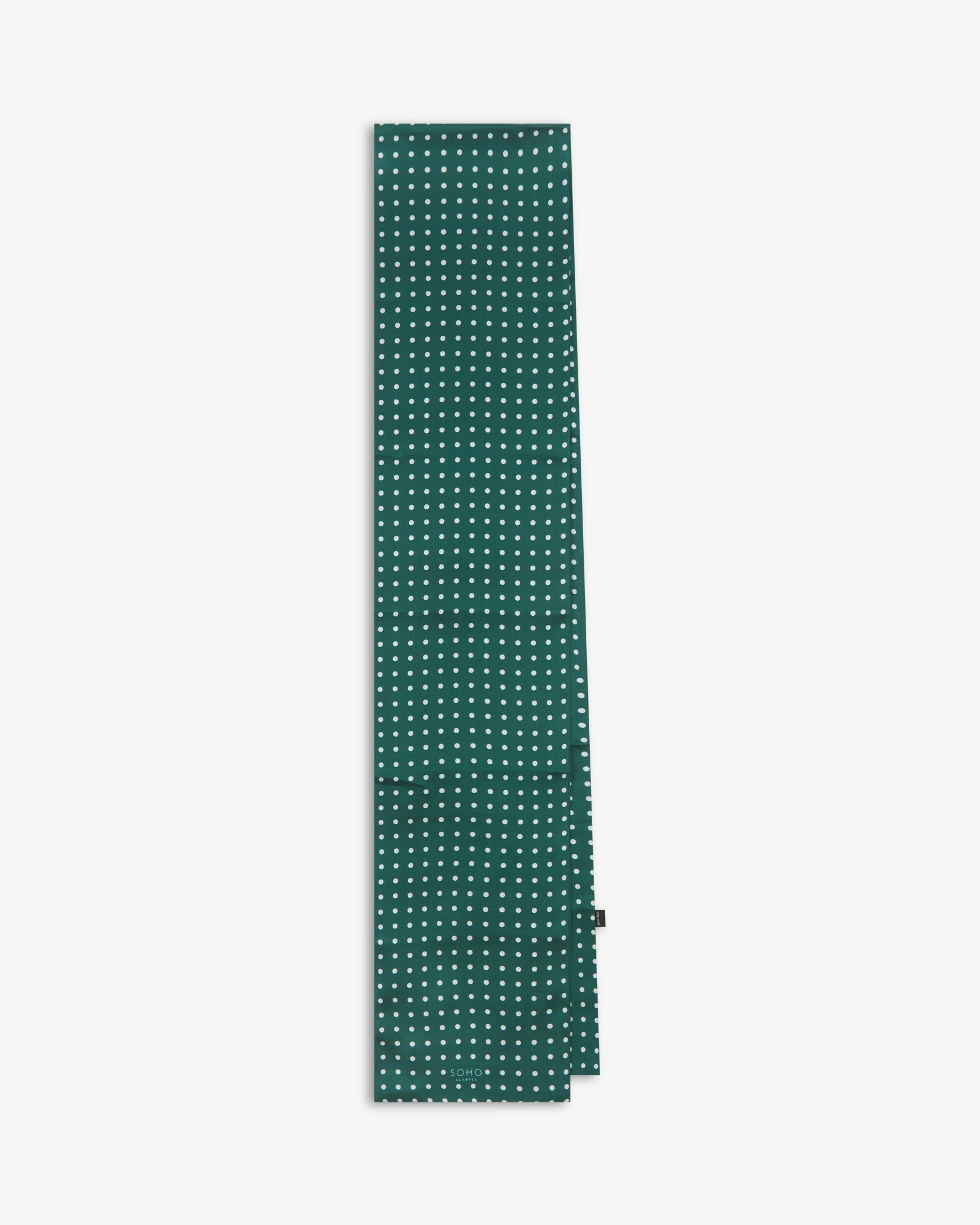 Silk Polka Dot Scarf in Racing Green - The Westminster RG