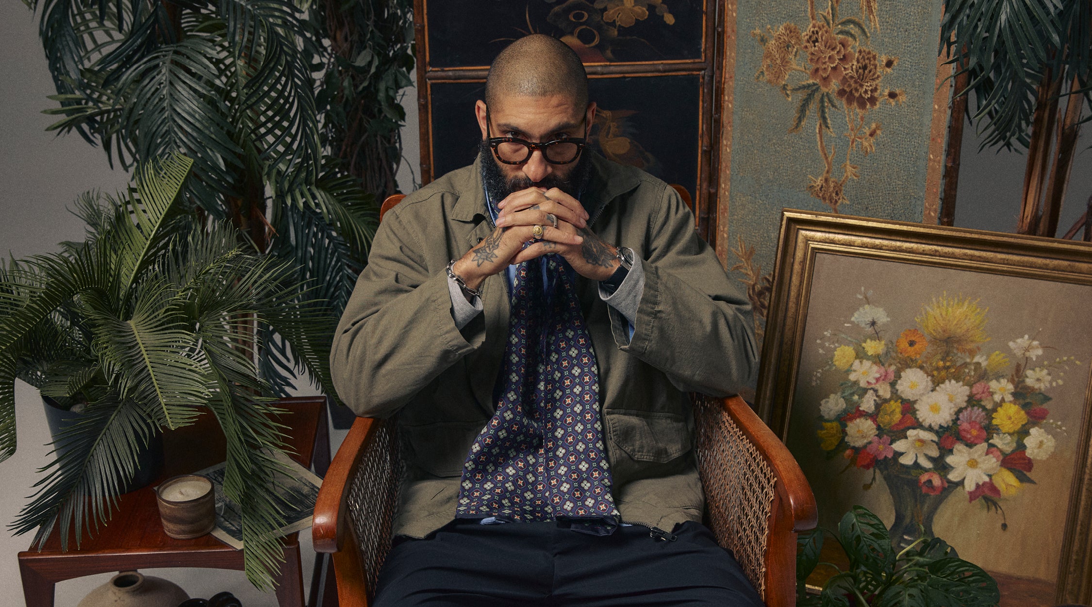 ソーホー スカーフ - メンズ シルク スカーフ & ポケット スクエア