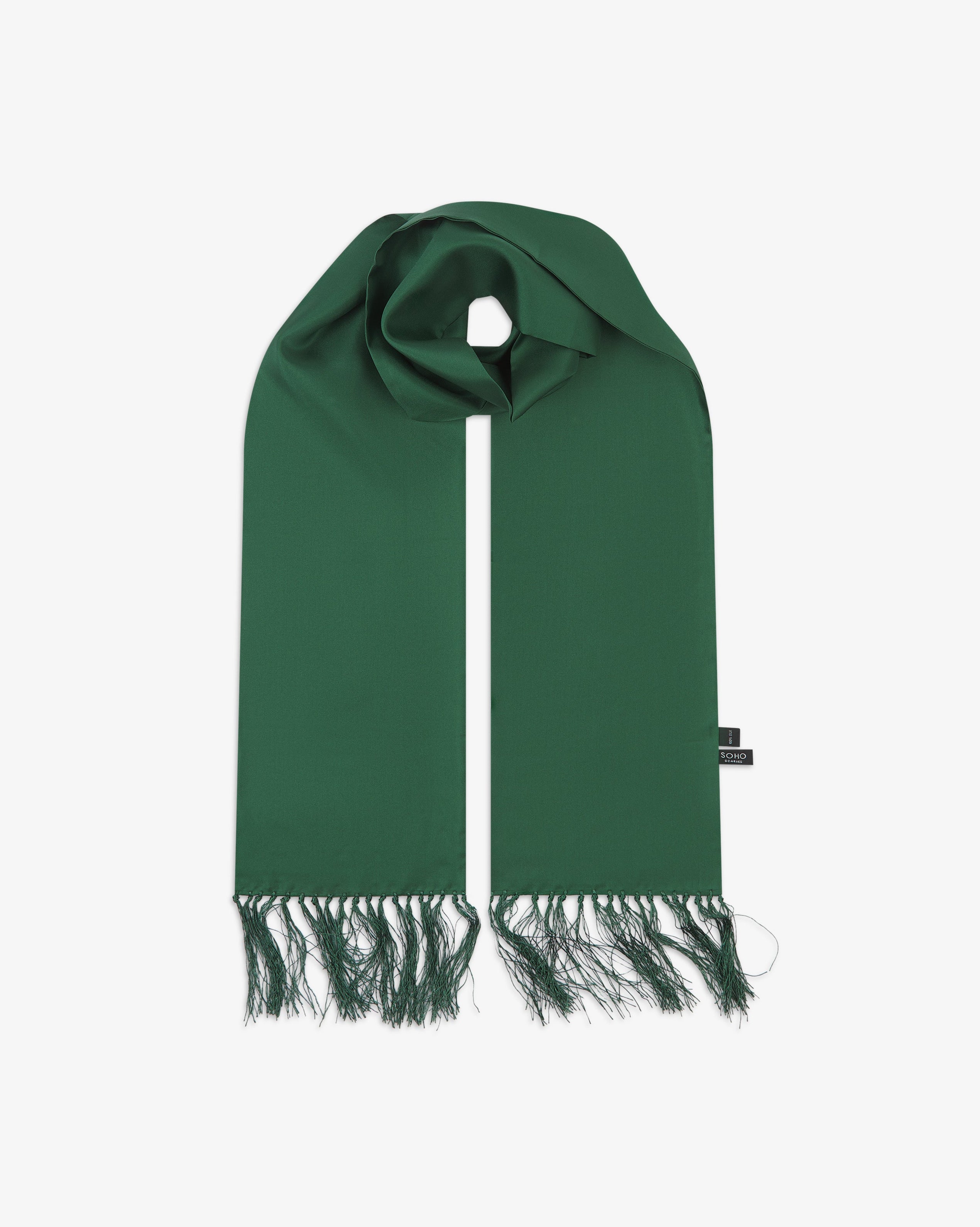 Men's Silk Aviator Scarf - Green