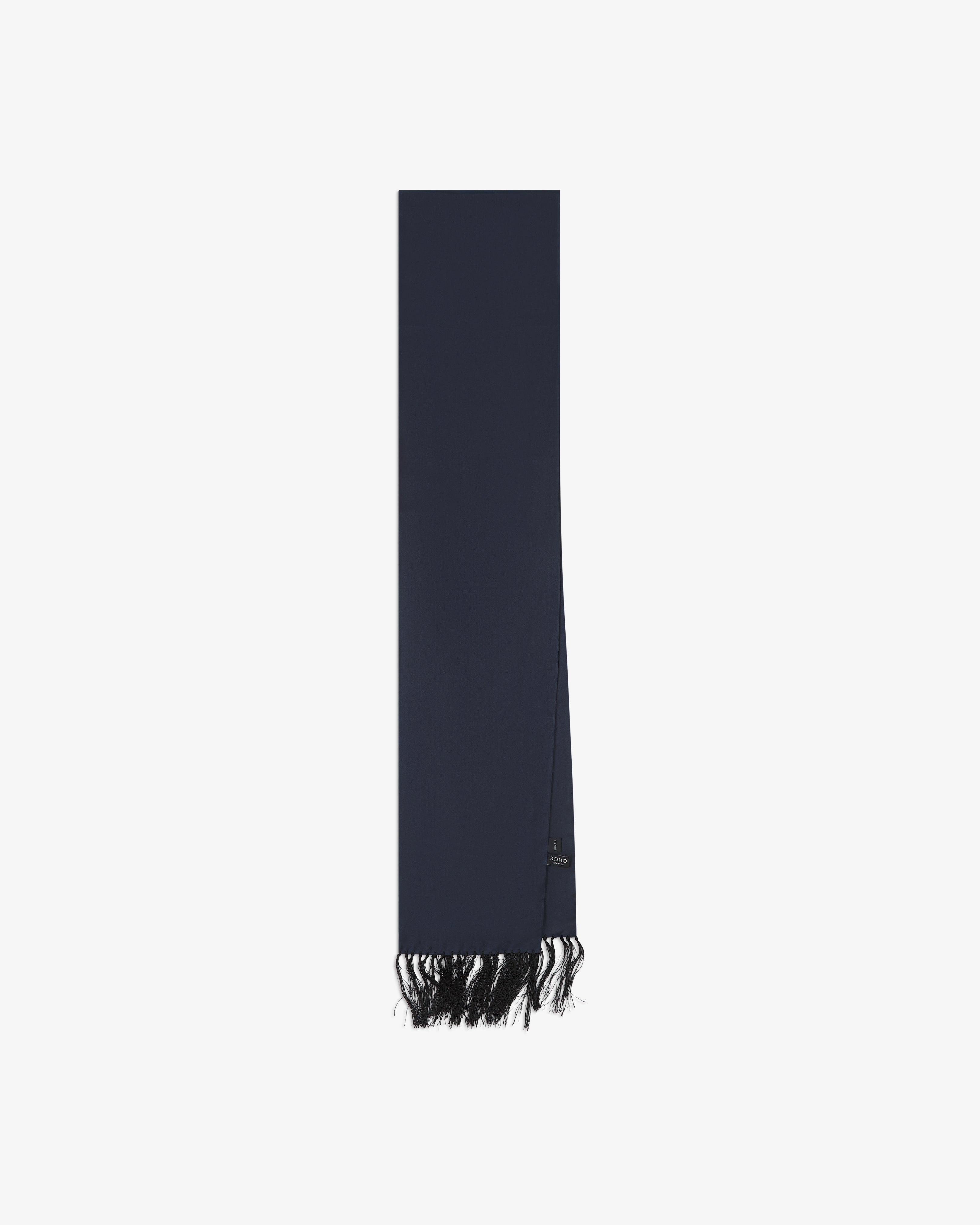 Men's Silk Aviator Scarf - Navy Blue