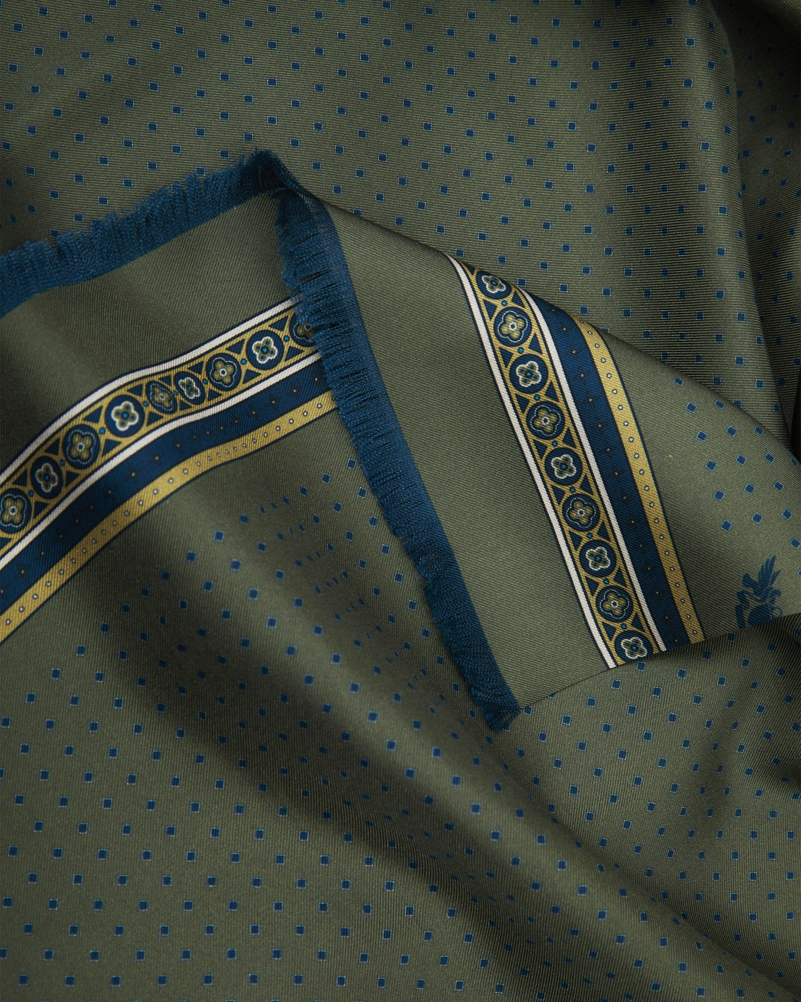 UK Silk Scarf - Chiswick | Olive