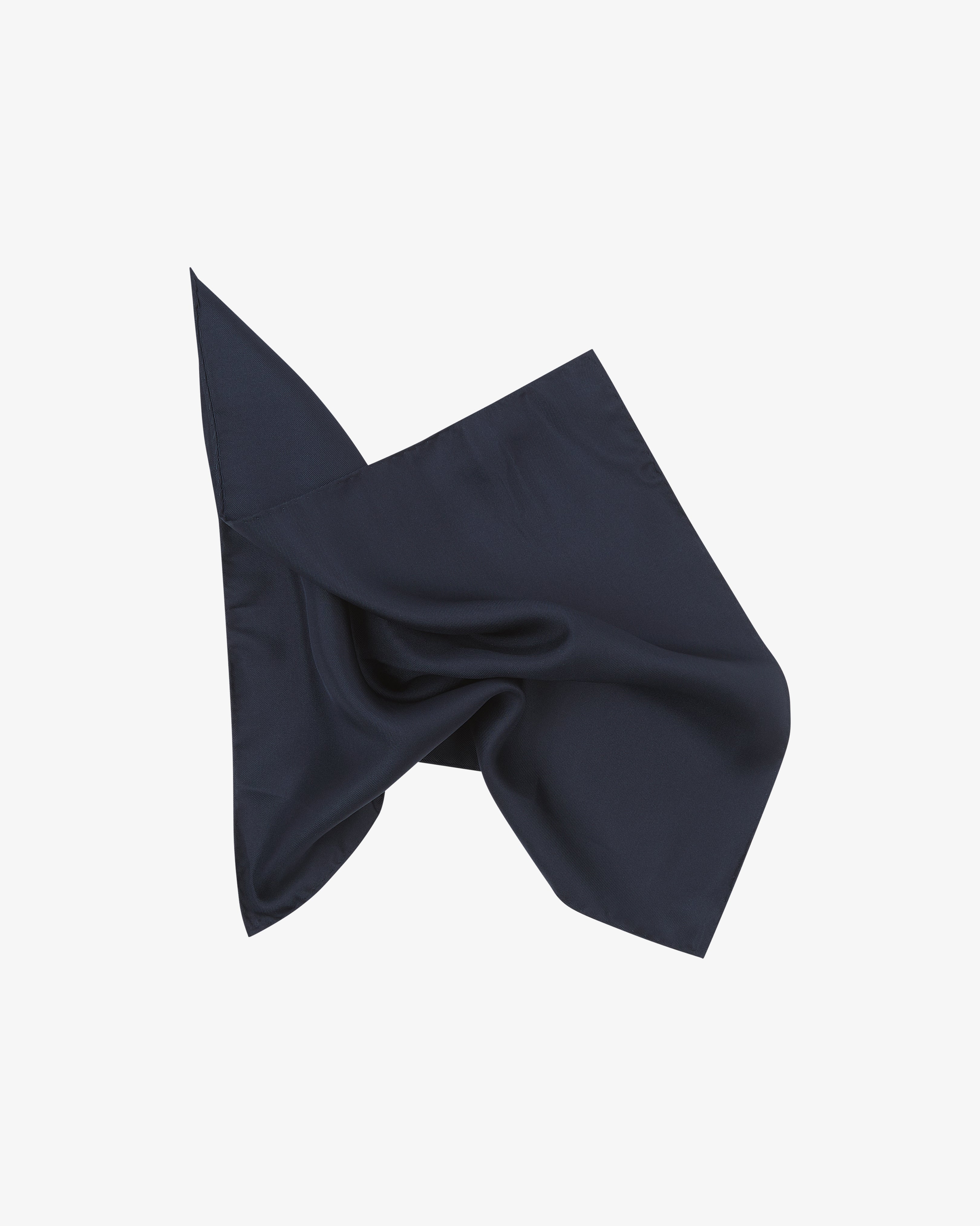 Men's Silk Pocket Square - Navy Blue