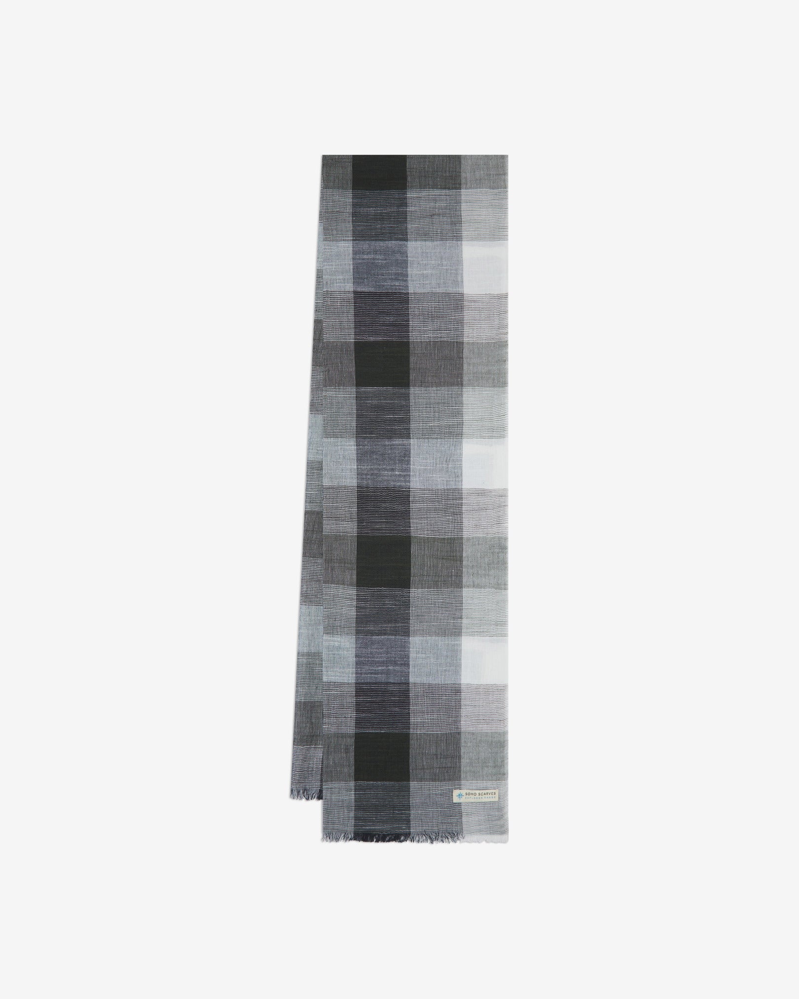 Explorer 3 | Cotton Scarf in Grey & White - The Livingstone